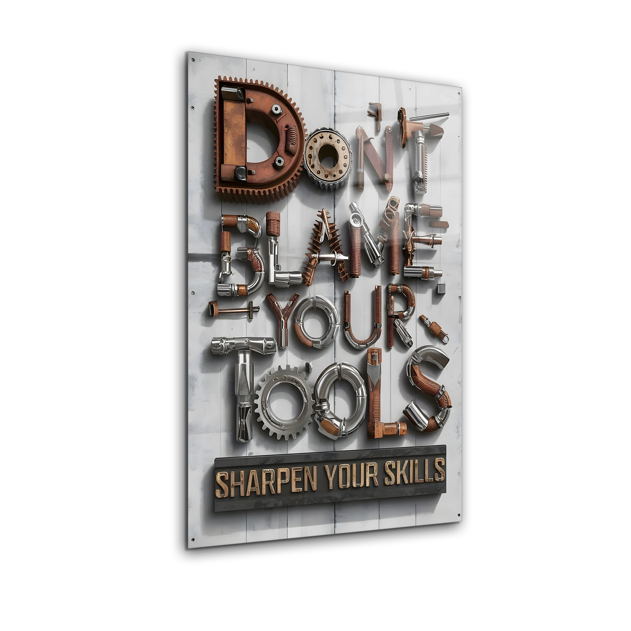 Sharpen Your Skills | Premium HD Metal Wall Art