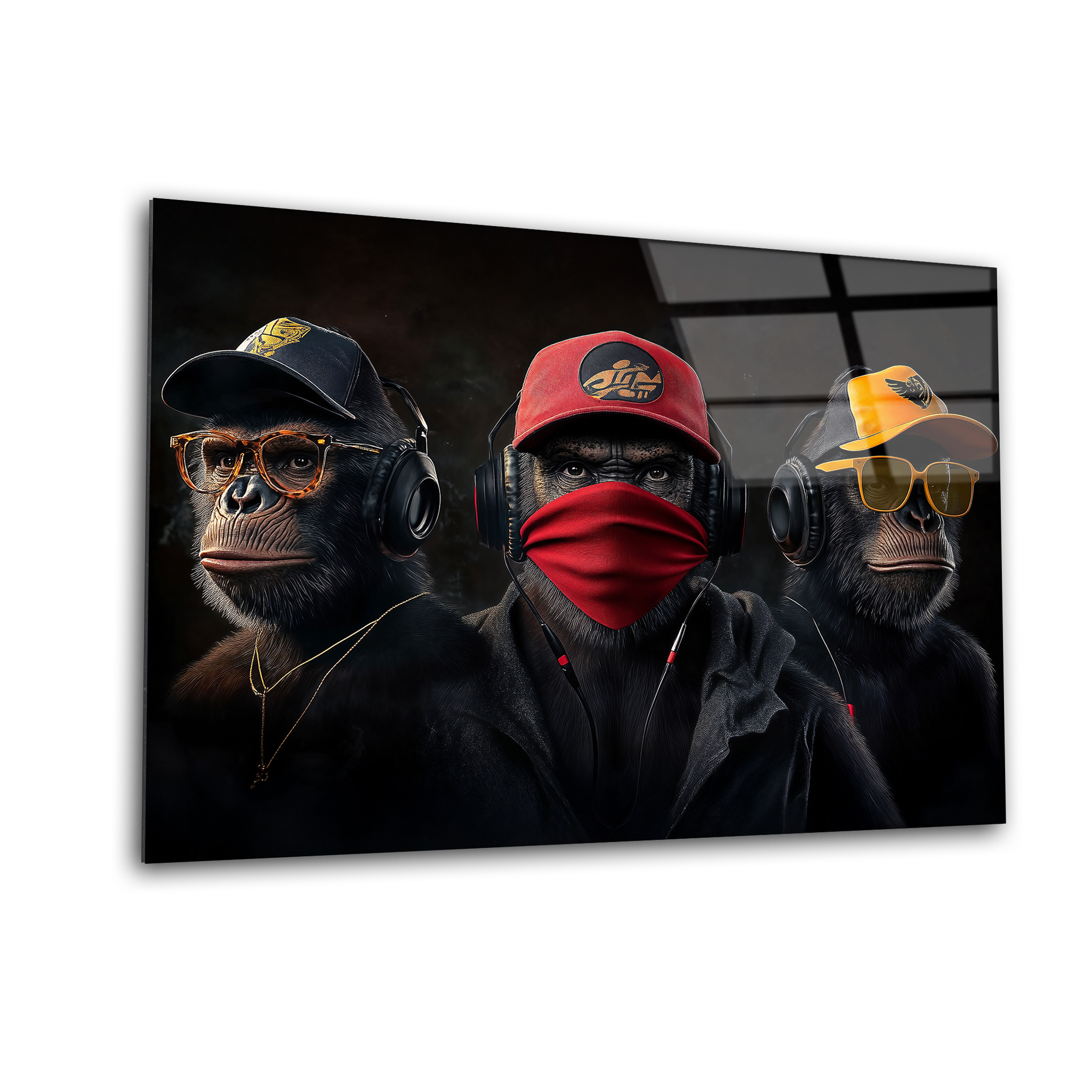 Three Wise Monkeys Pop Art | Premium HD Metal Wall Art - DezignArt