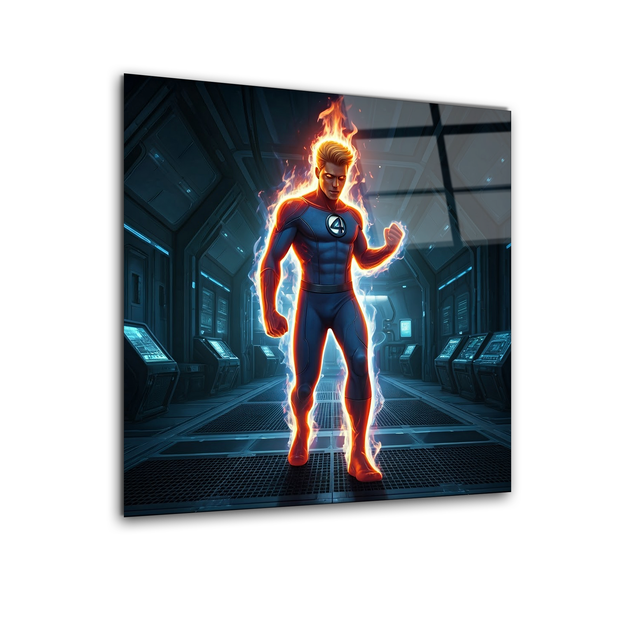 Johnny Storm | Premium HD Metal Wall Art