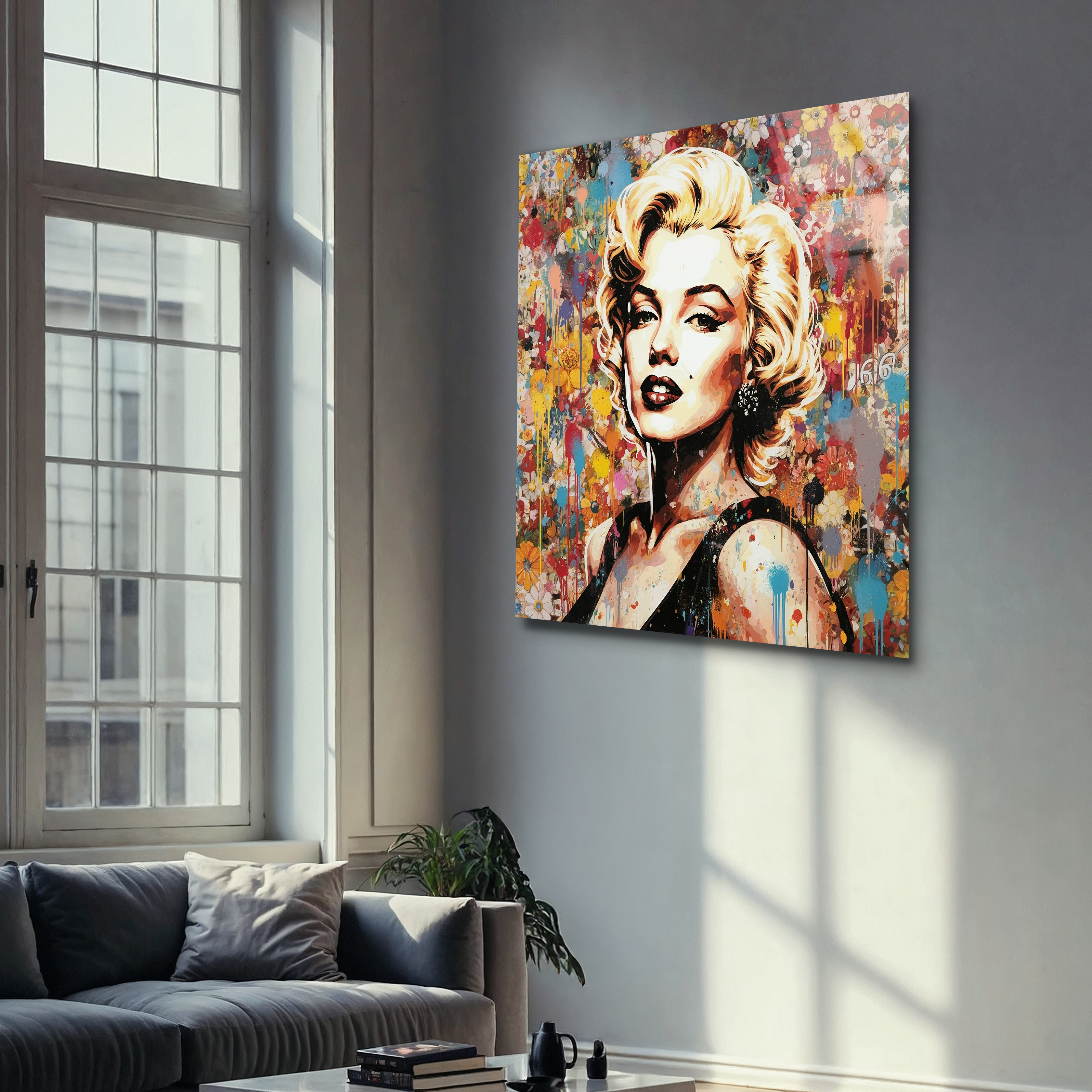 Pop Art Graffiti Marilyn Monroe | Premium HD Metal Wall Art