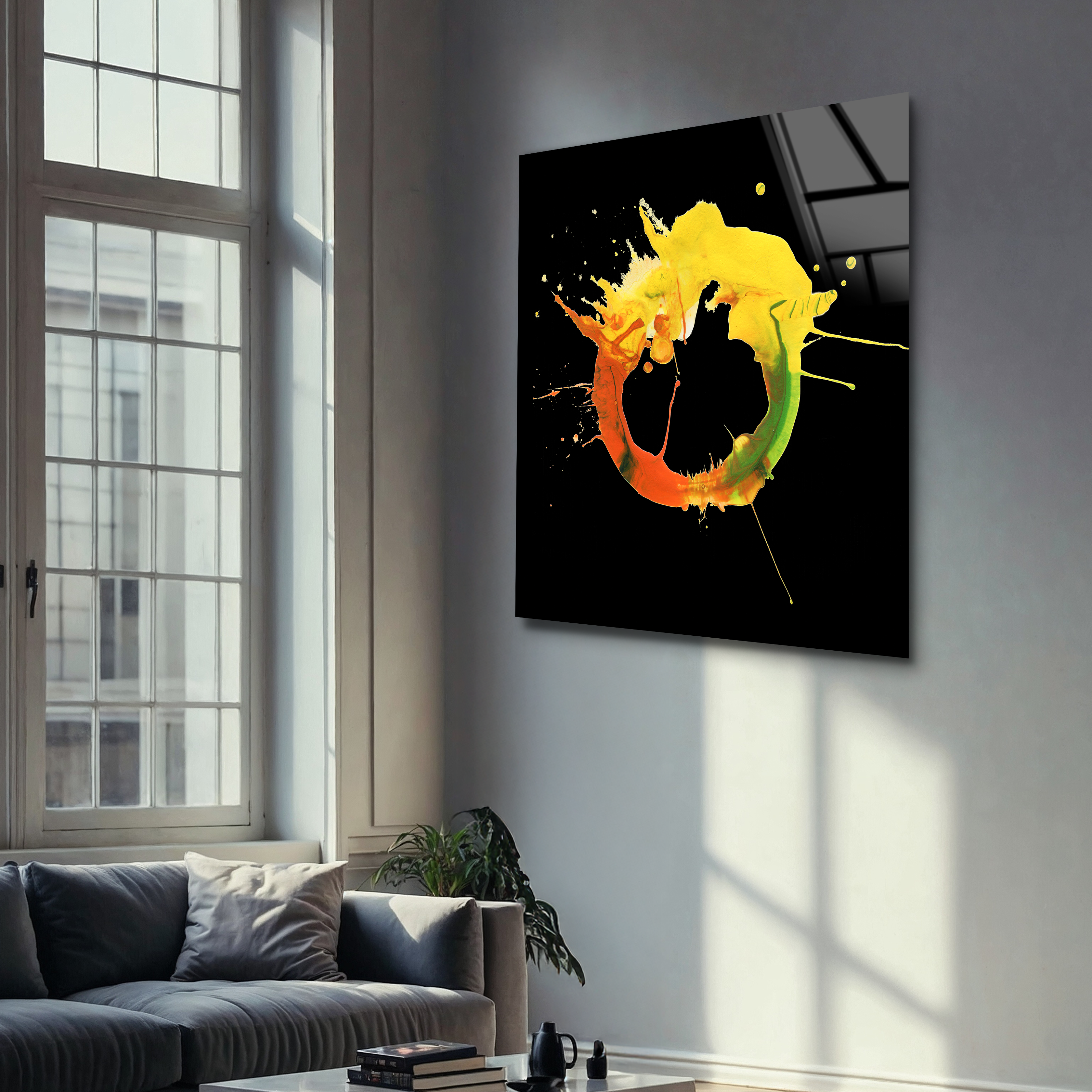 Abstract Acrylic & Watercolor Blot | Premium HD Metal Wall Art