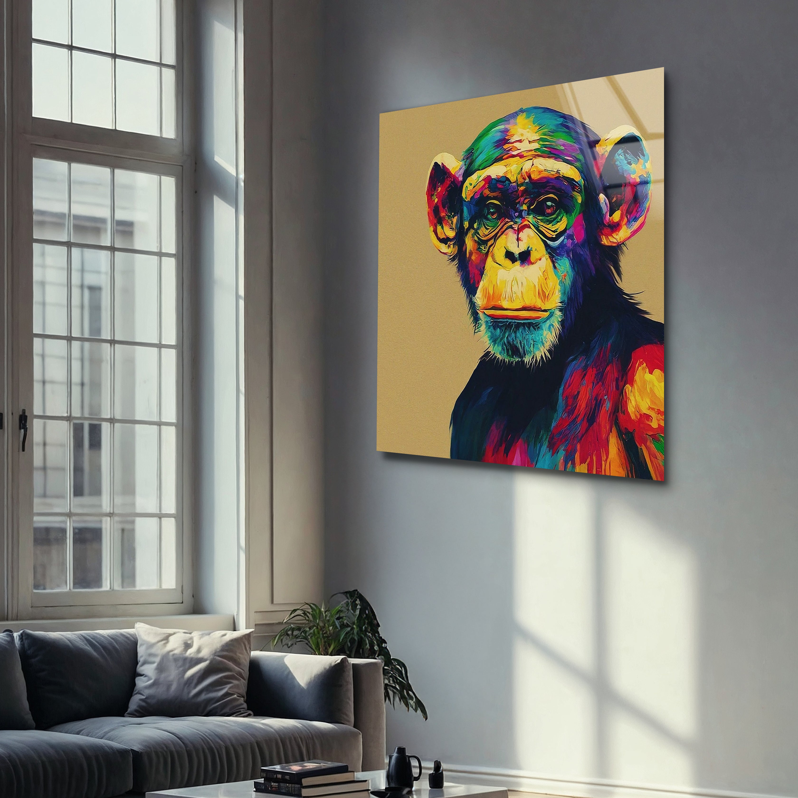Monkey Pop Art | Premium HD Metal Wall Art