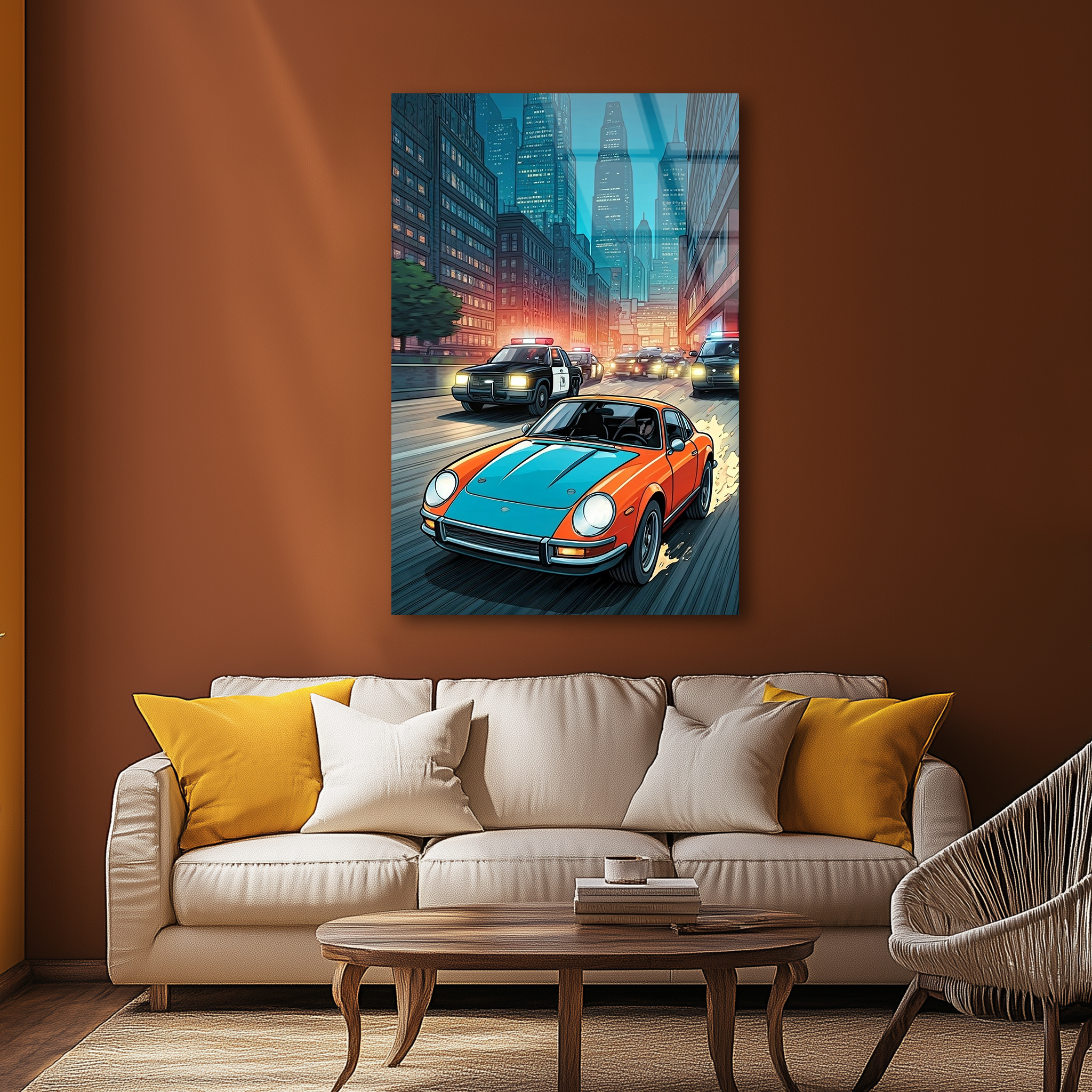 City Pursuit | Premium HD Metal Wall Art