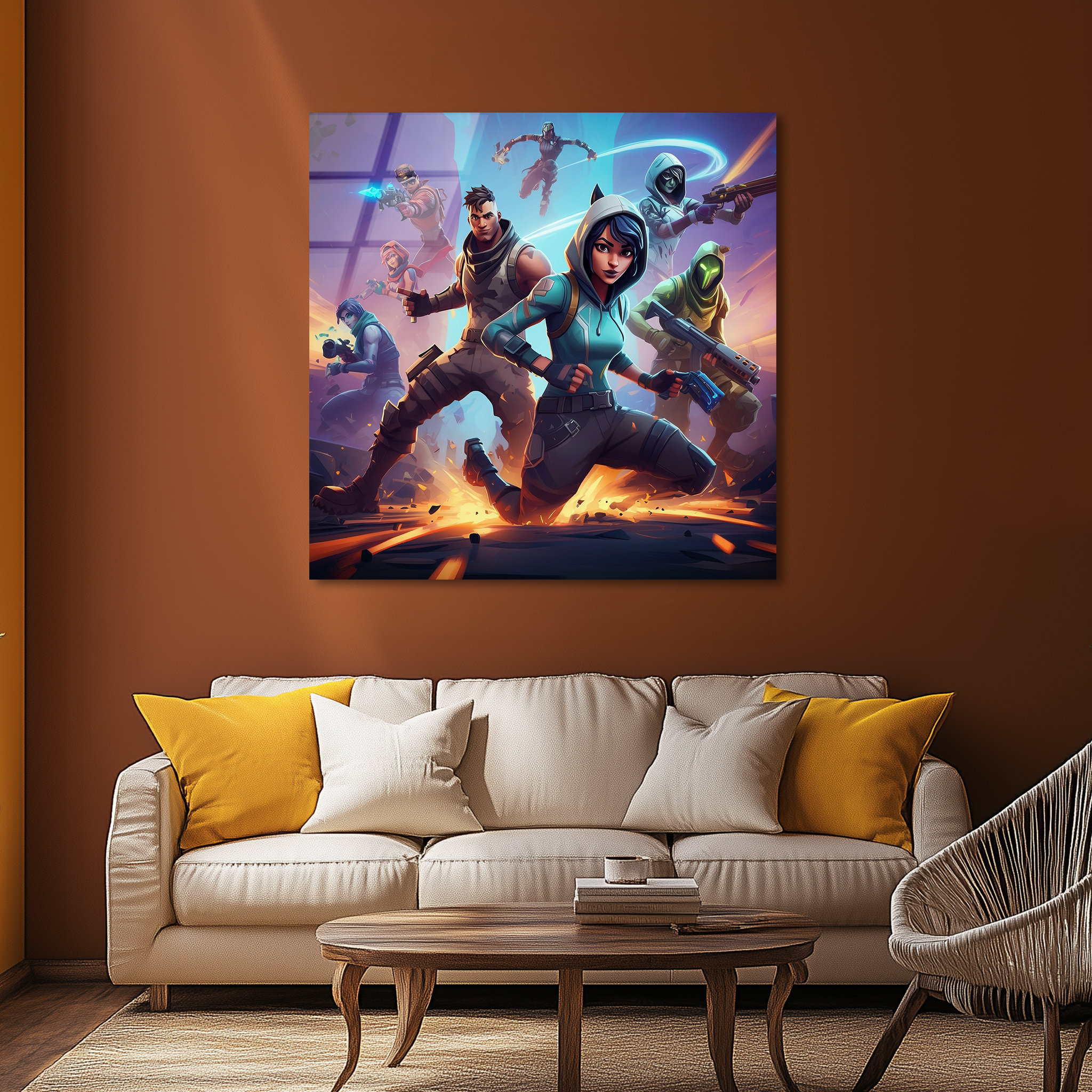 Fortnite Characters | Premium HD Metal Wall Art