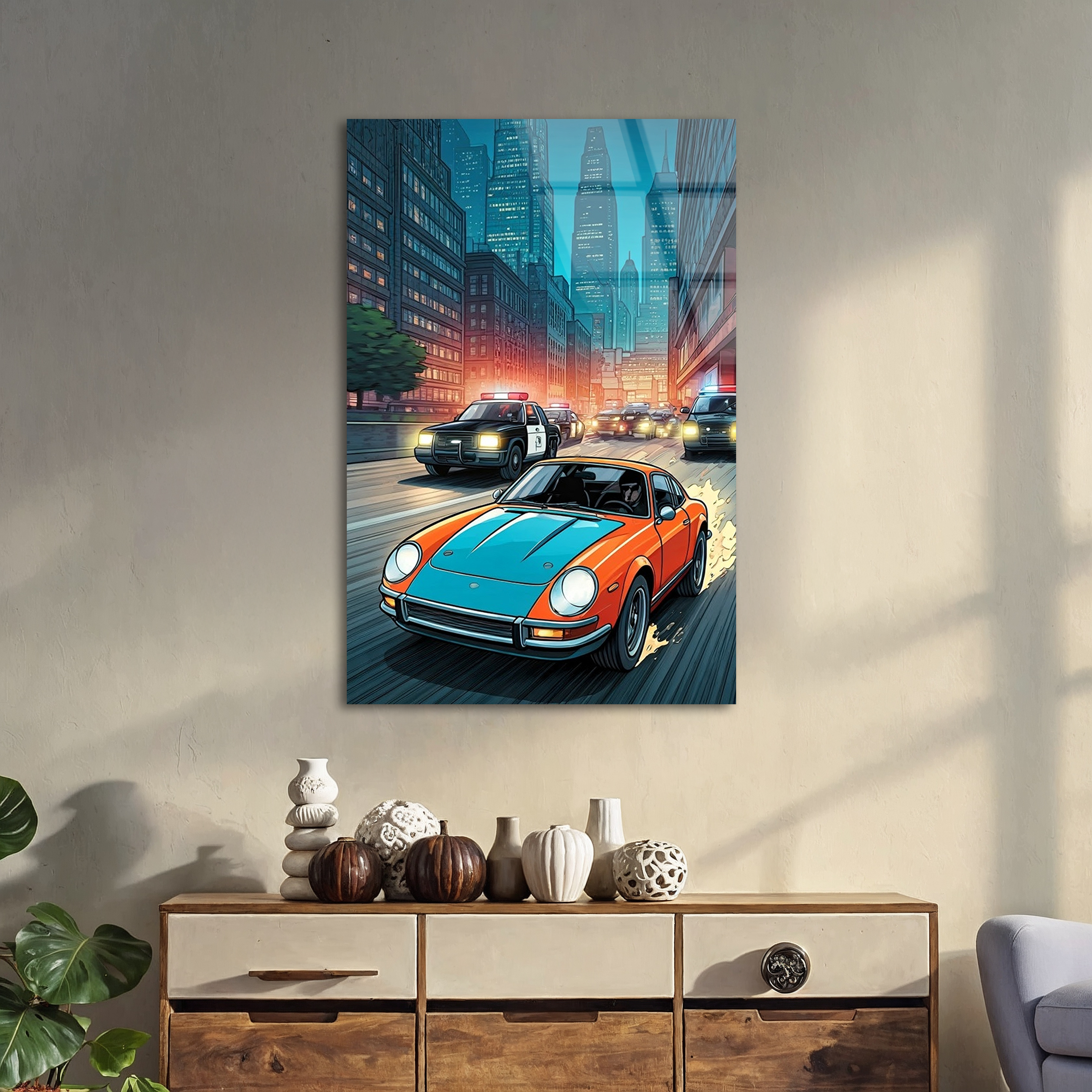 City Pursuit | Premium HD Metal Wall Art