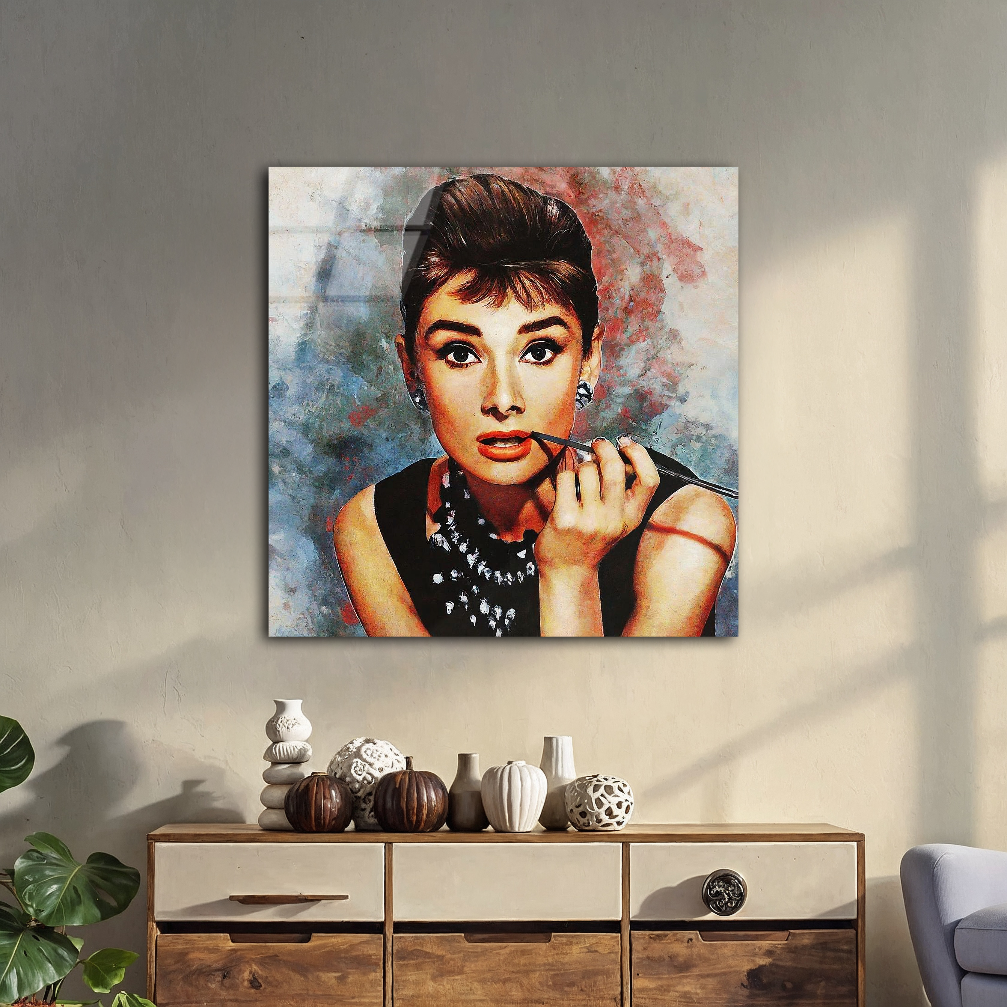 Audrey Hepburn Pop Art | Premium HD Metal Wall Art