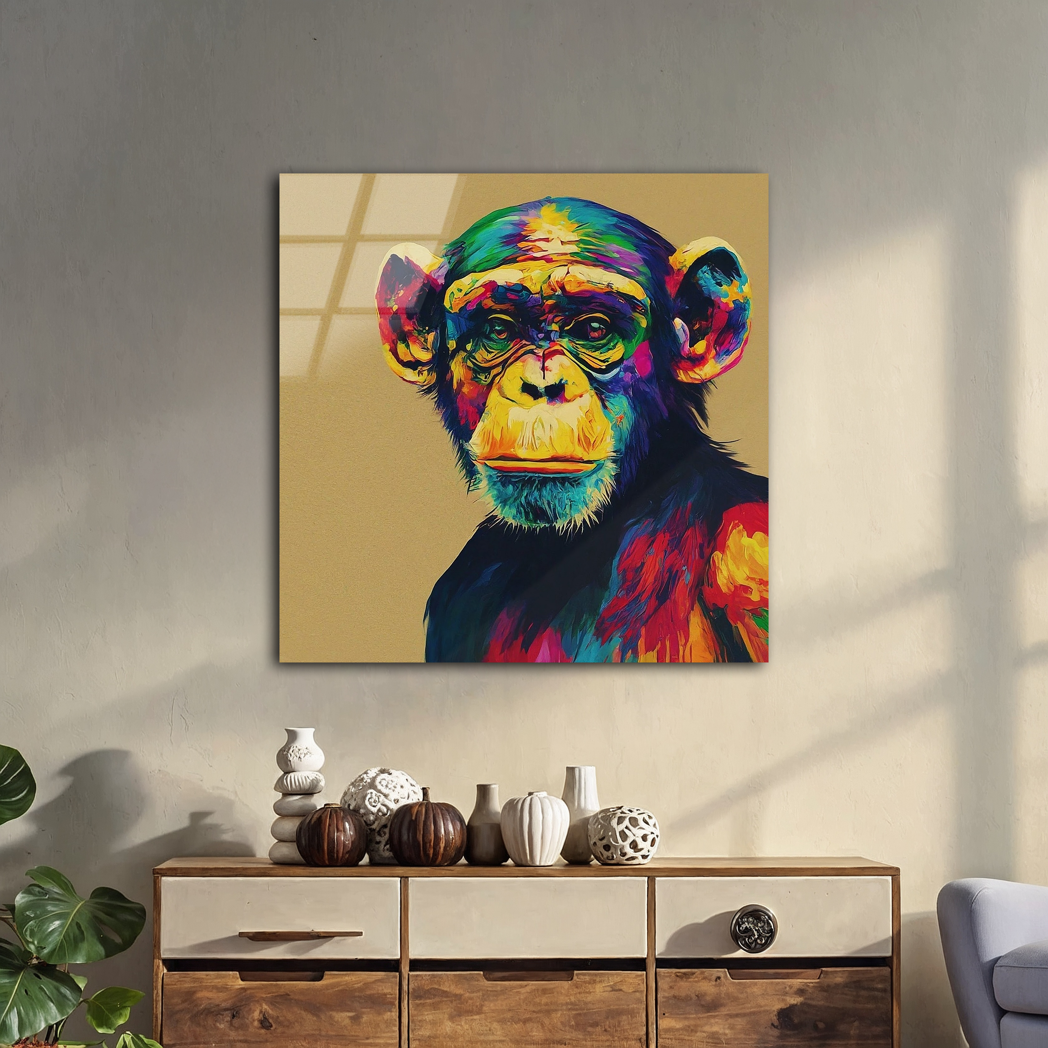 Monkey Pop Art | Premium HD Metal Wall Art