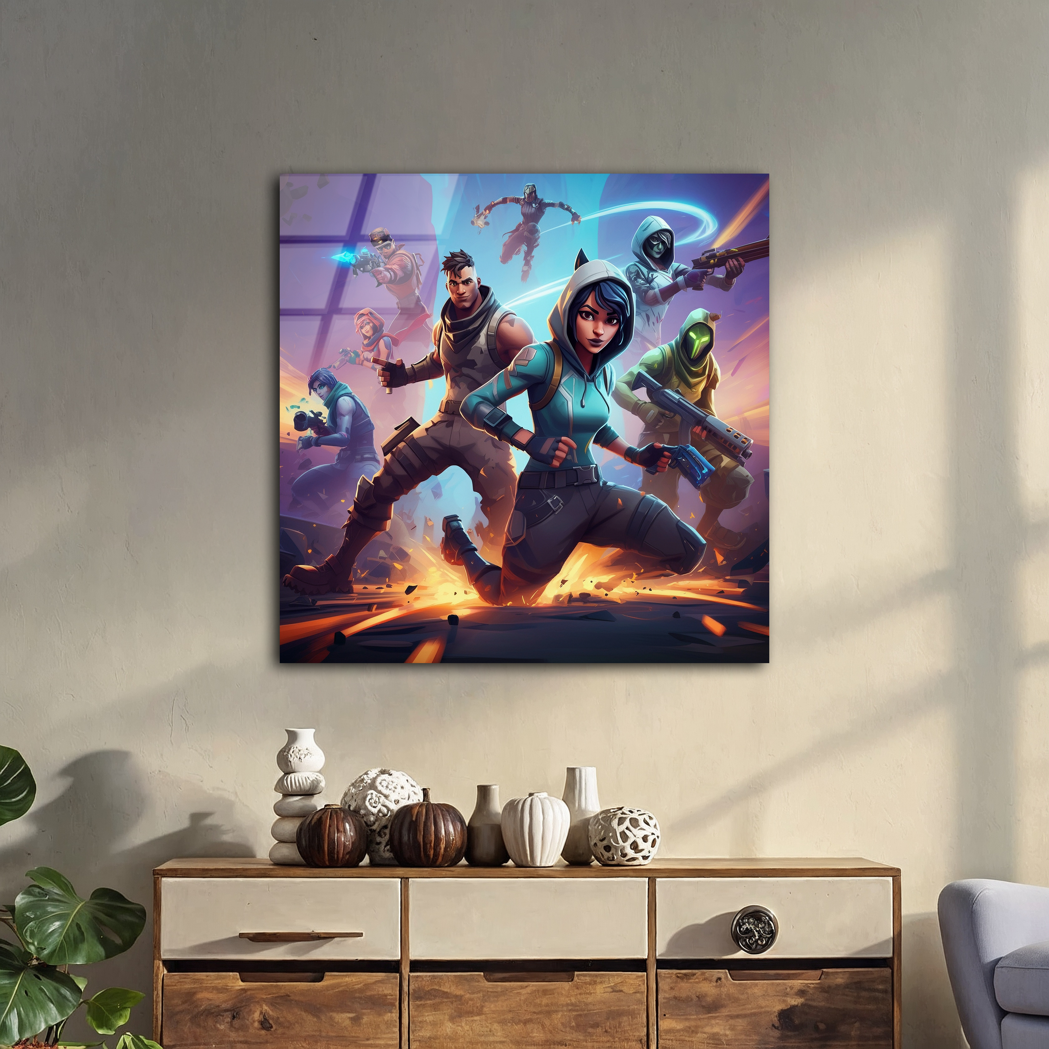 Fortnite Characters | Premium HD Metal Wall Art