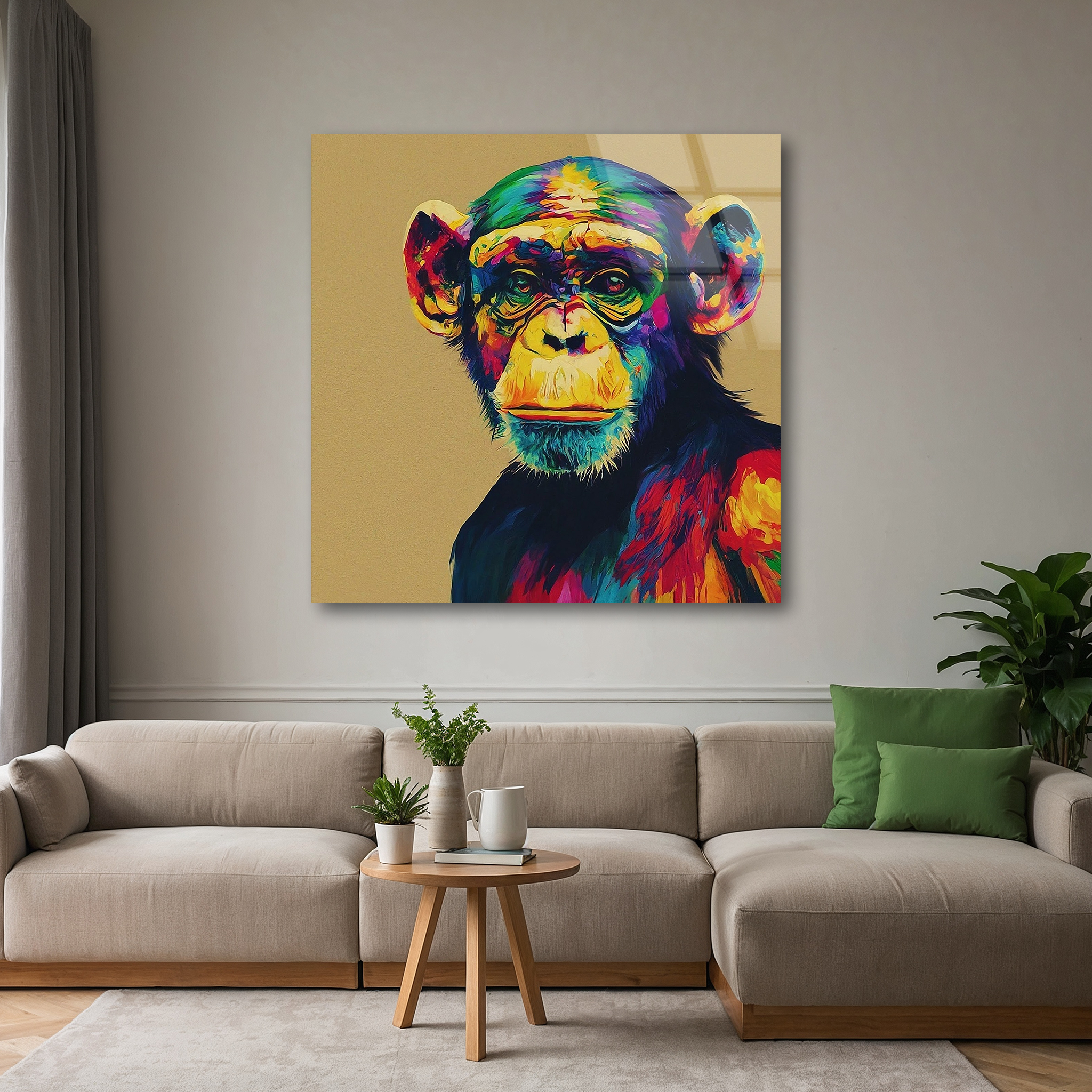 Monkey Pop Art | Premium HD Metal Wall Art