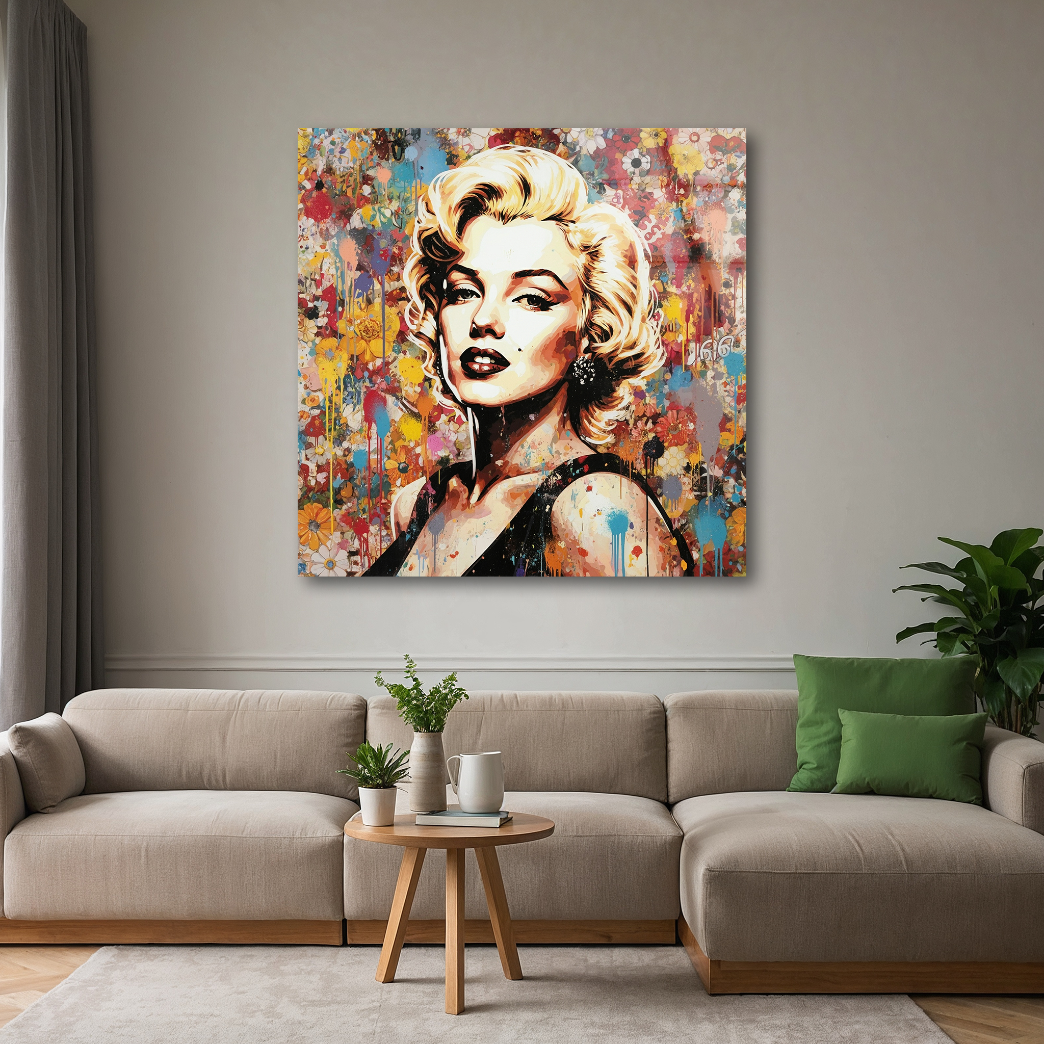 Pop Art Graffiti Marilyn Monroe | Premium HD Metal Wall Art