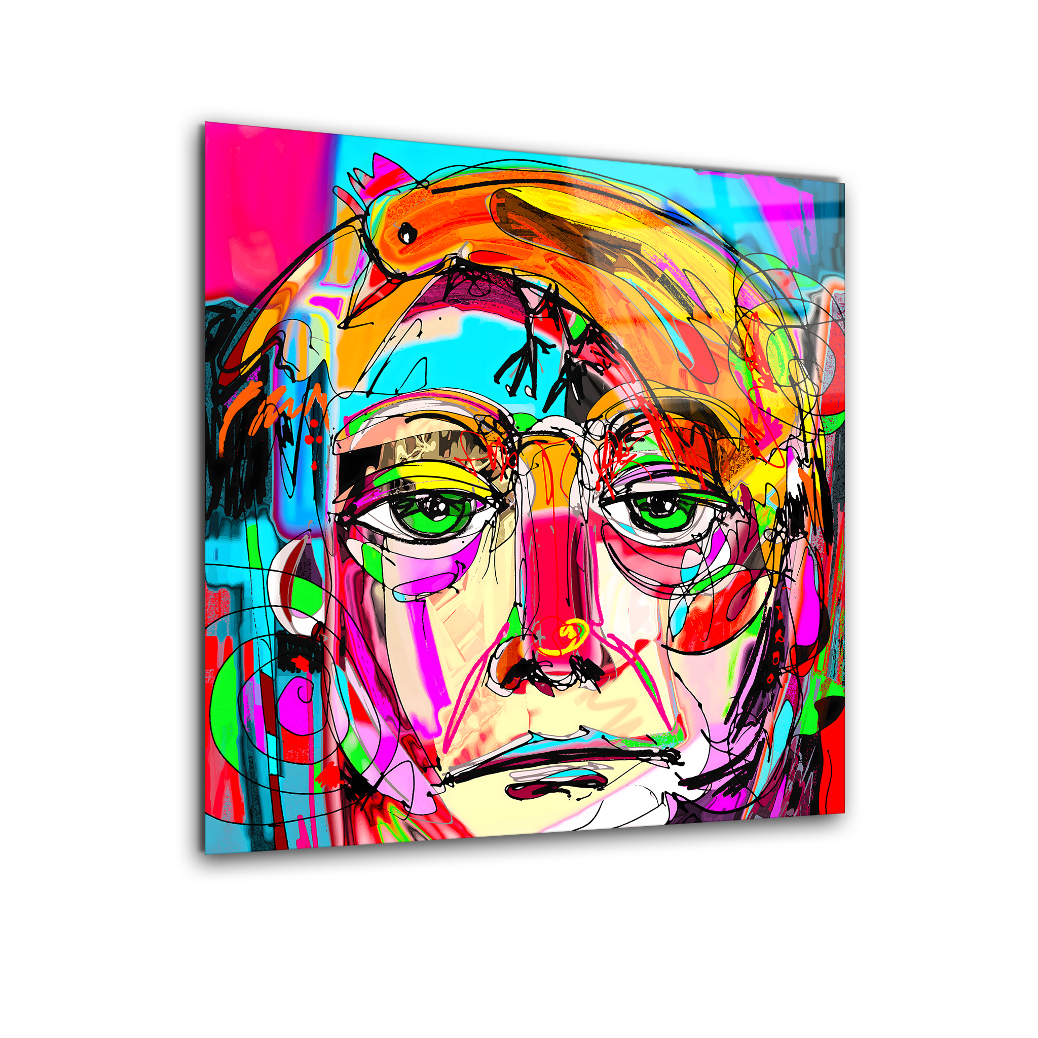 Vibrant Man Portrait | Premium HD Metal Wall Art