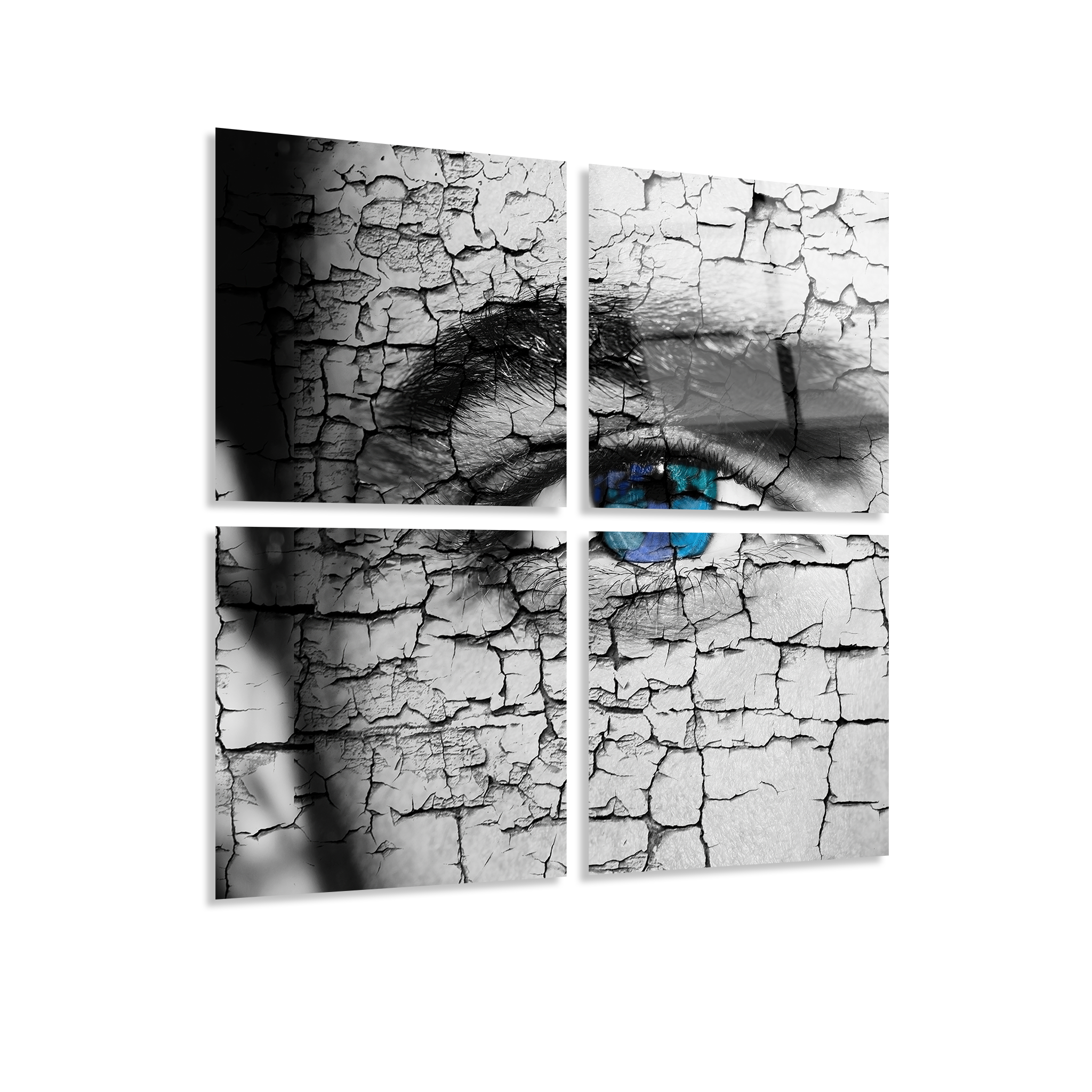 Mega Size Stone Effect Eye Quatro | Premium HD Metal Wall Art