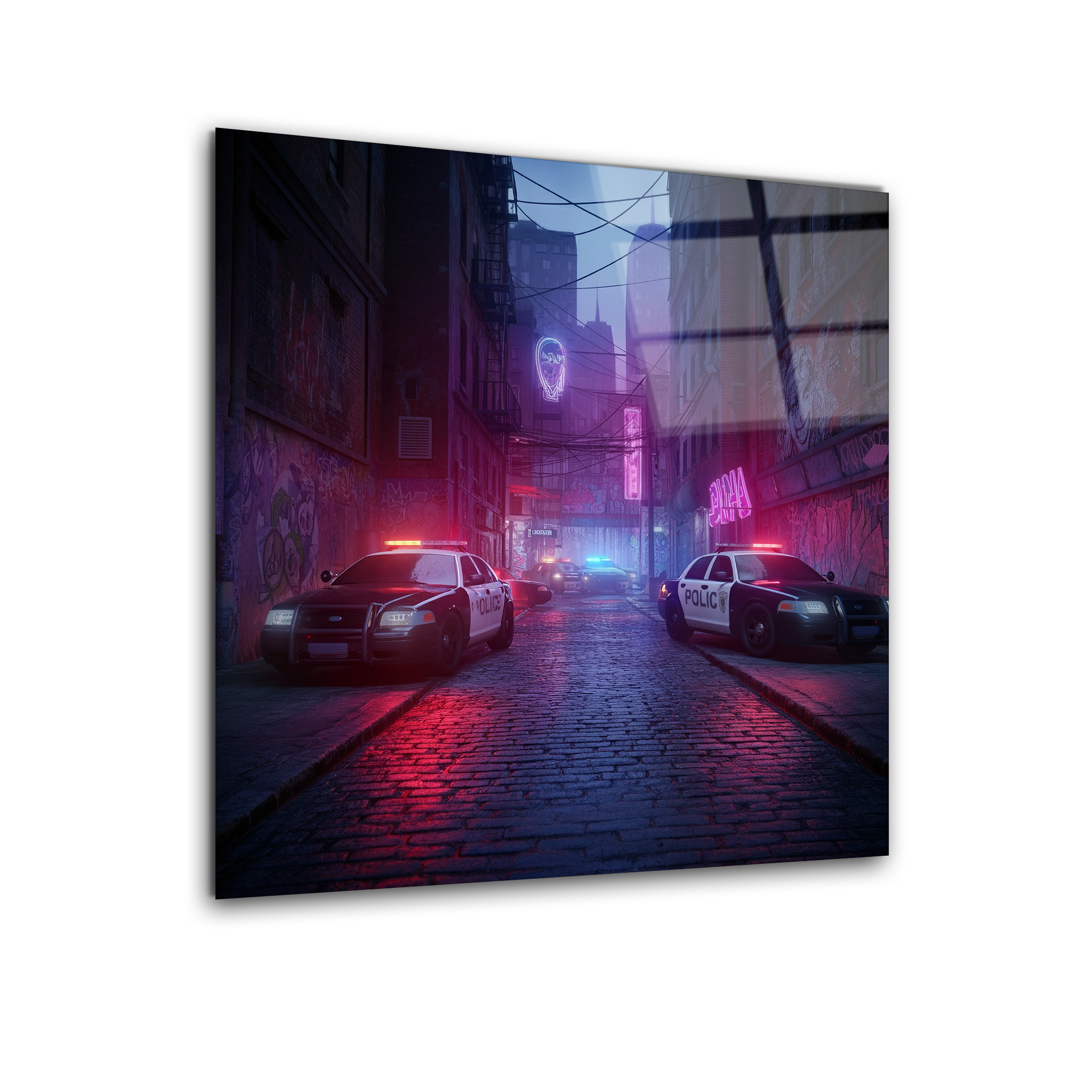 Dark Alleyway | Premium HD Metal Wall Art