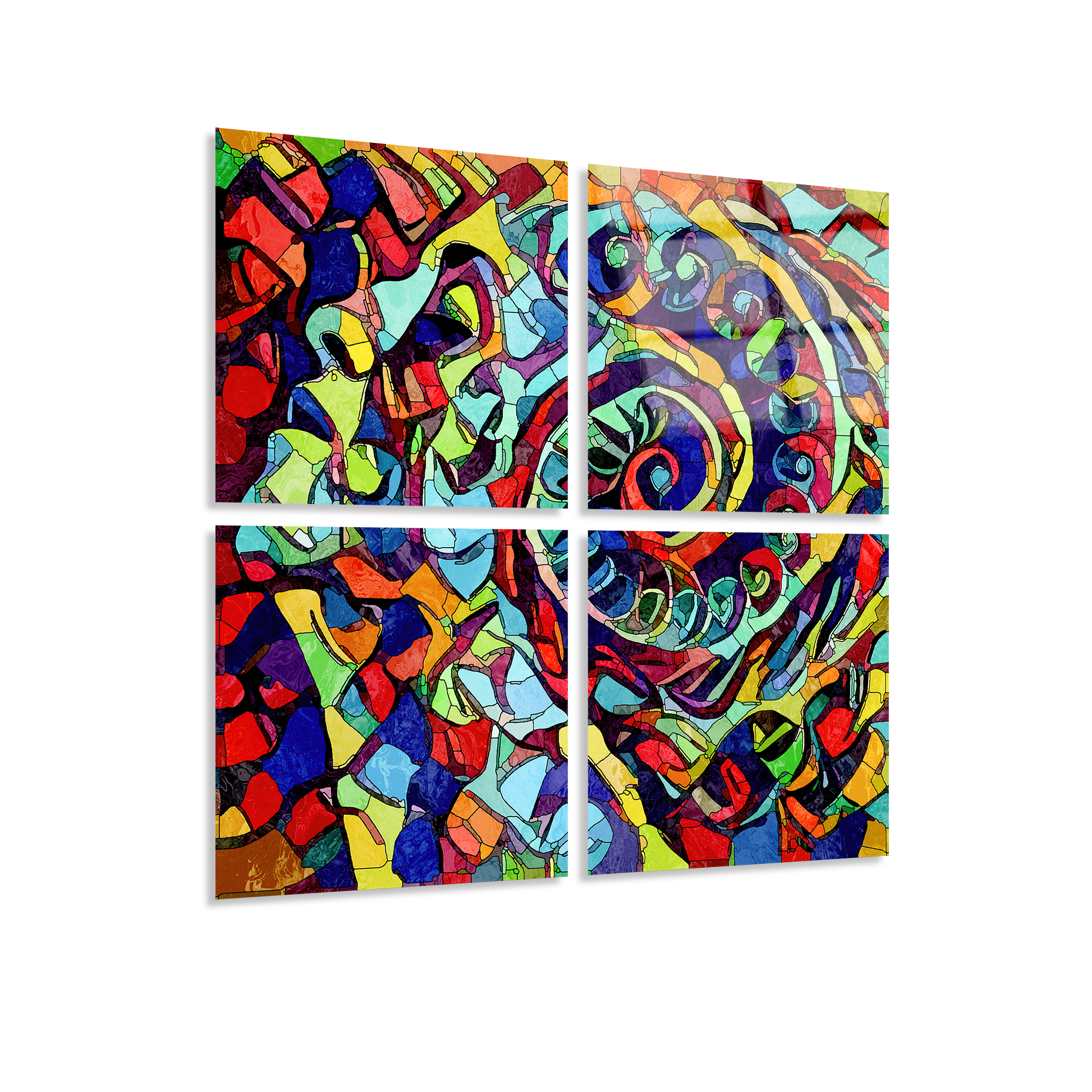 Mega Size Colorful Spiral Quatro | Premium HD Metal Wall Art