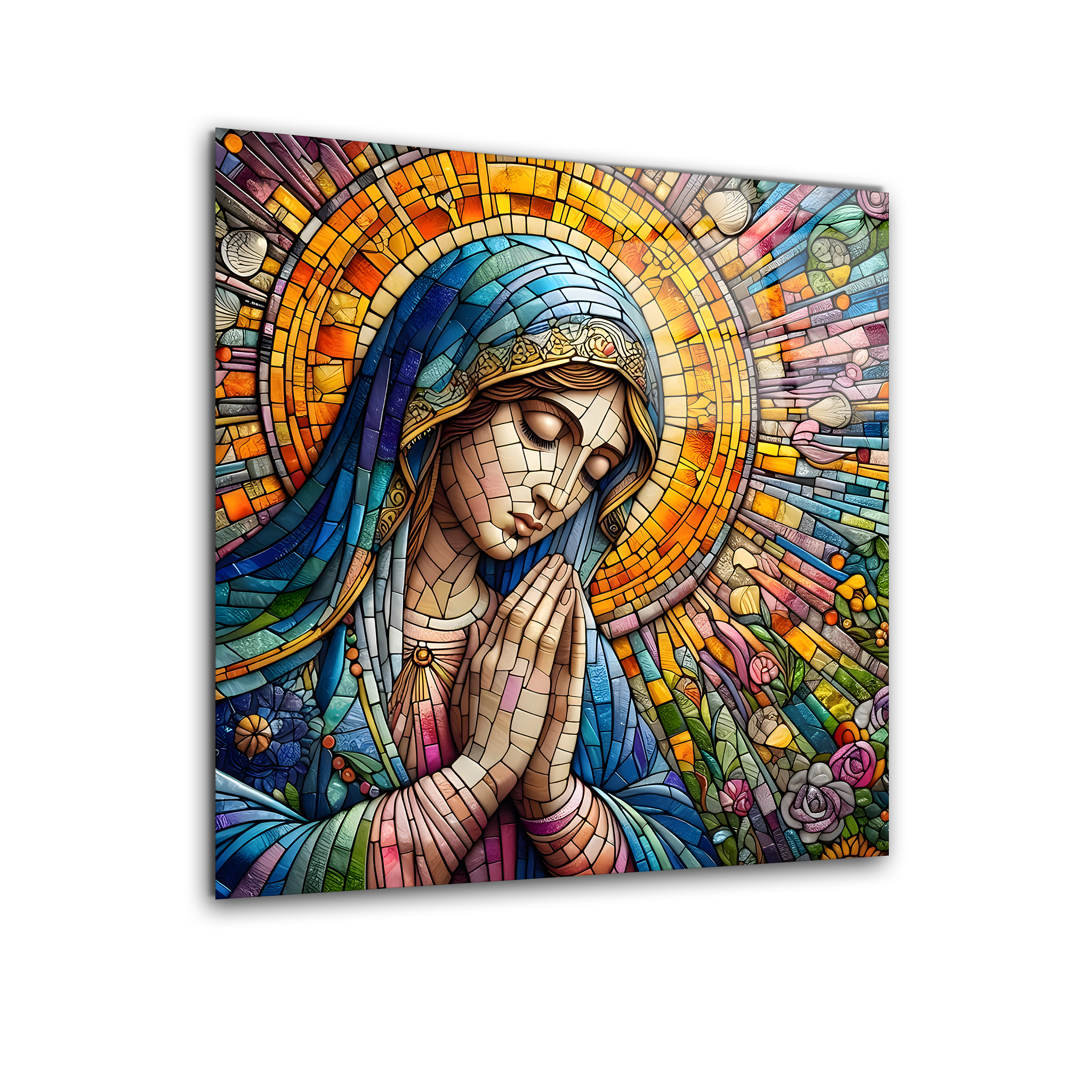 The Virgin Mary: A Symbol of Grace | Premium HD Metal Wall Art