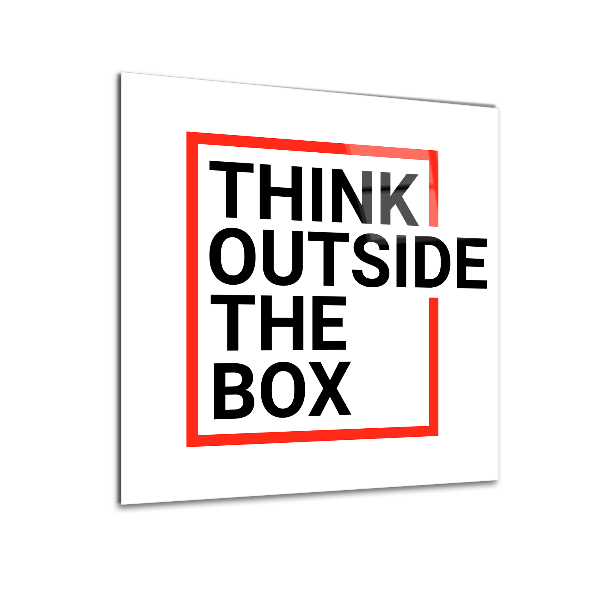 Think Outside the Box | Premium HD Metal Wall Art