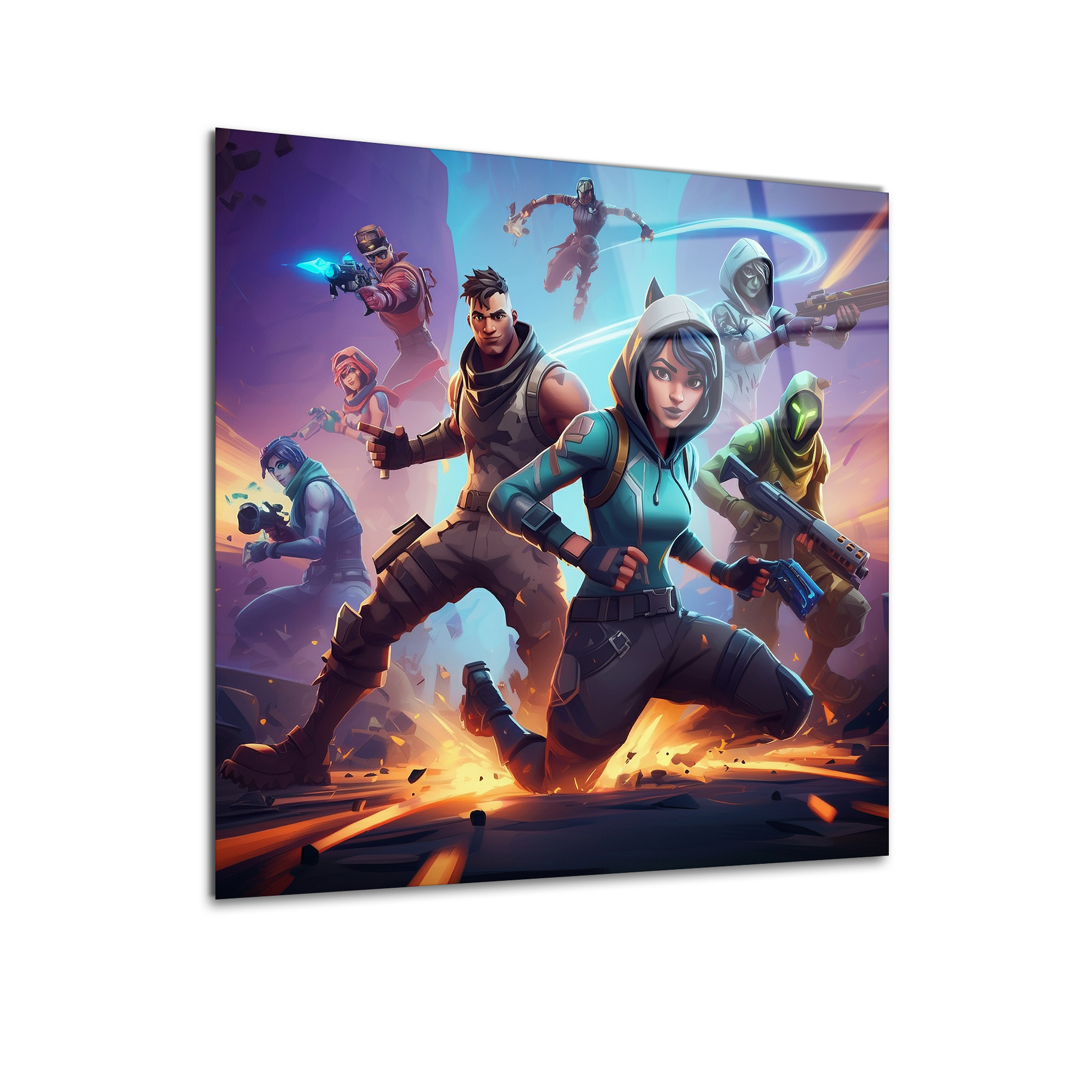 Fortnite Characters | Premium HD Metal Wall Art