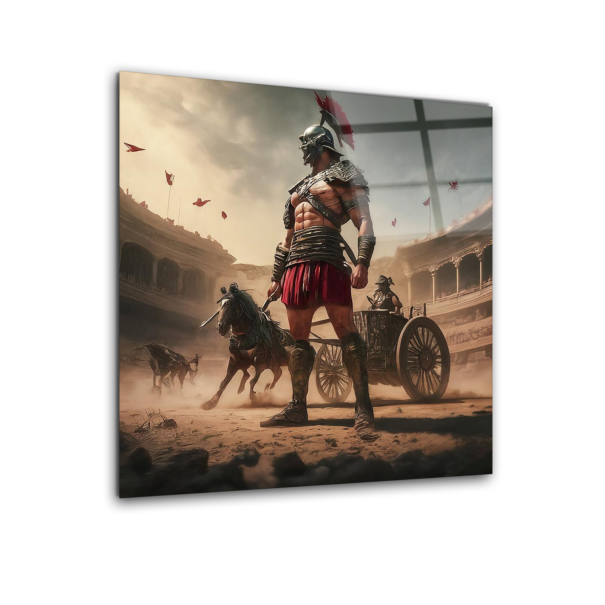 Gladiator Arena Duel | Premium HD Metal Wall Art