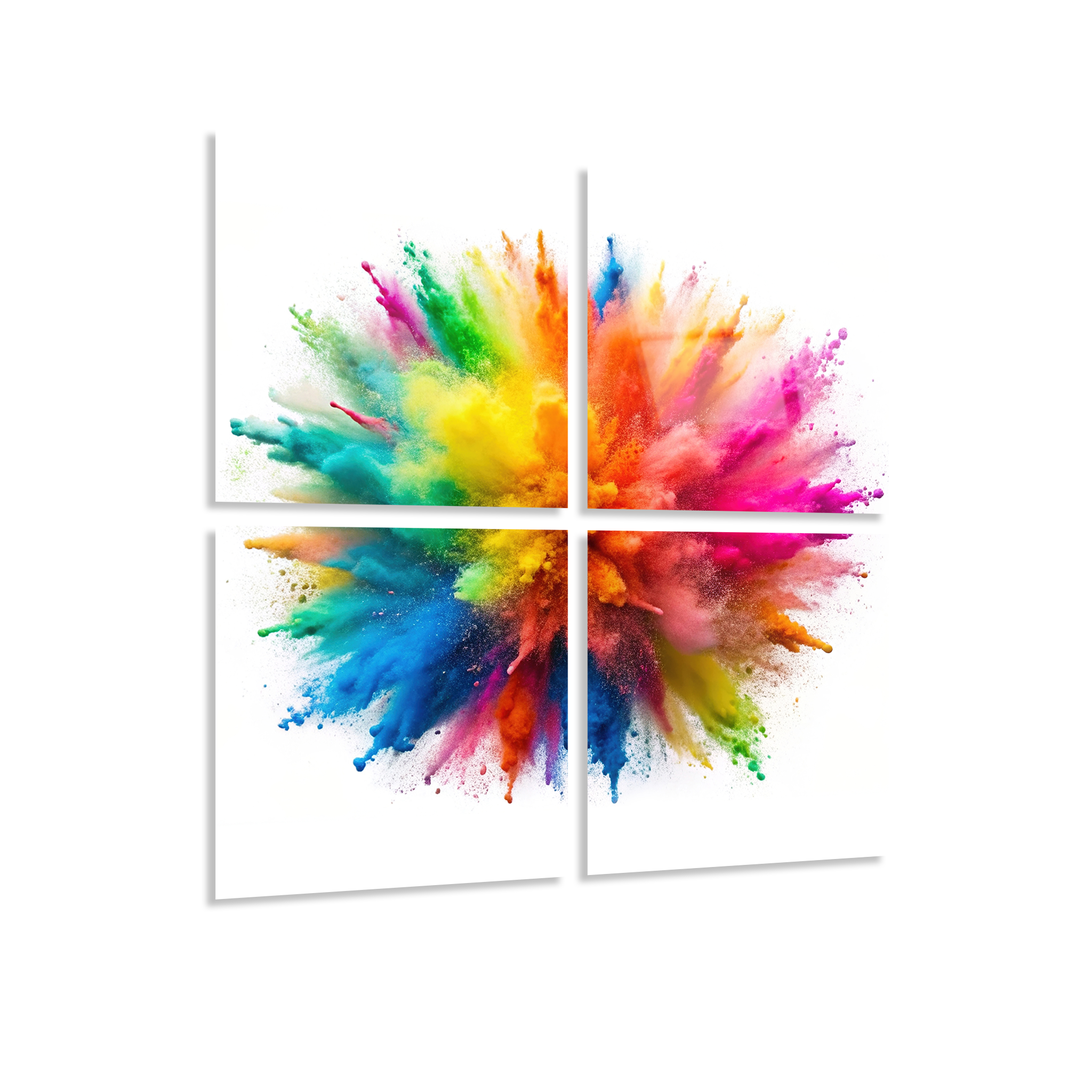 Mega Size Splash of Colors Quatro | Premium HD Metal Wall Art