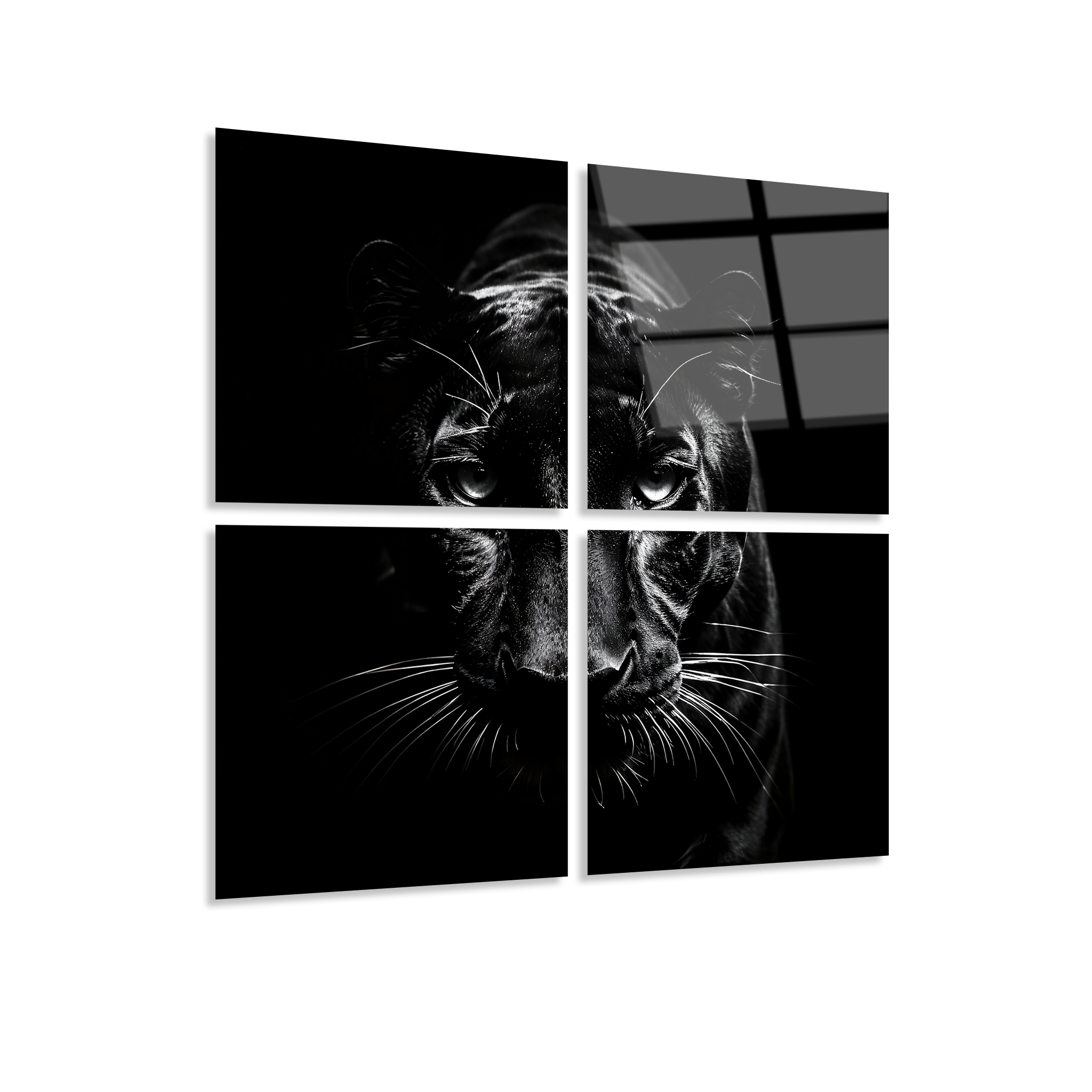 Mega Size Black Panther Quatro | Premium HD Metal Wall Art