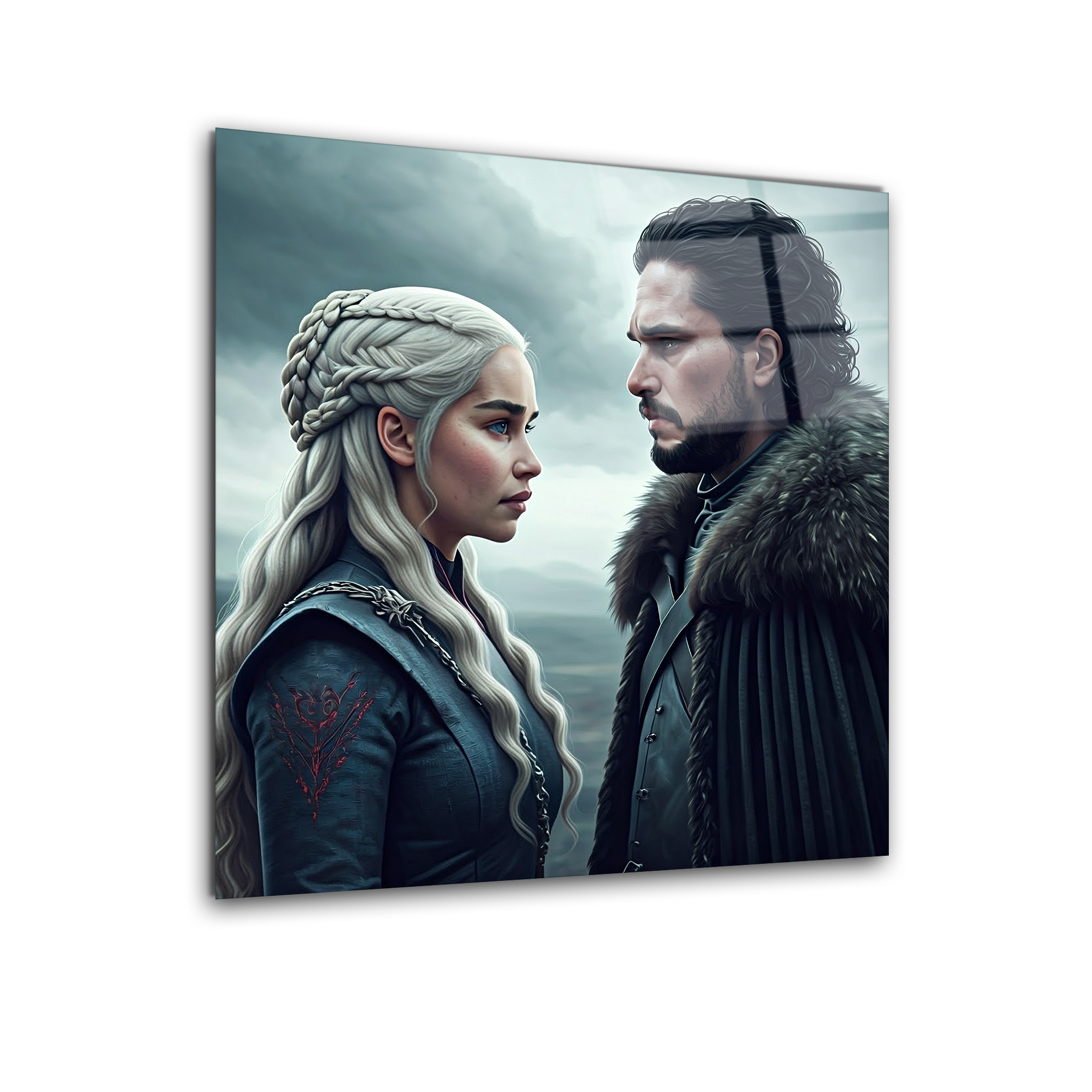 Daenerys Targaryen vs Jon Snow | Premium HD Metal Wall Art