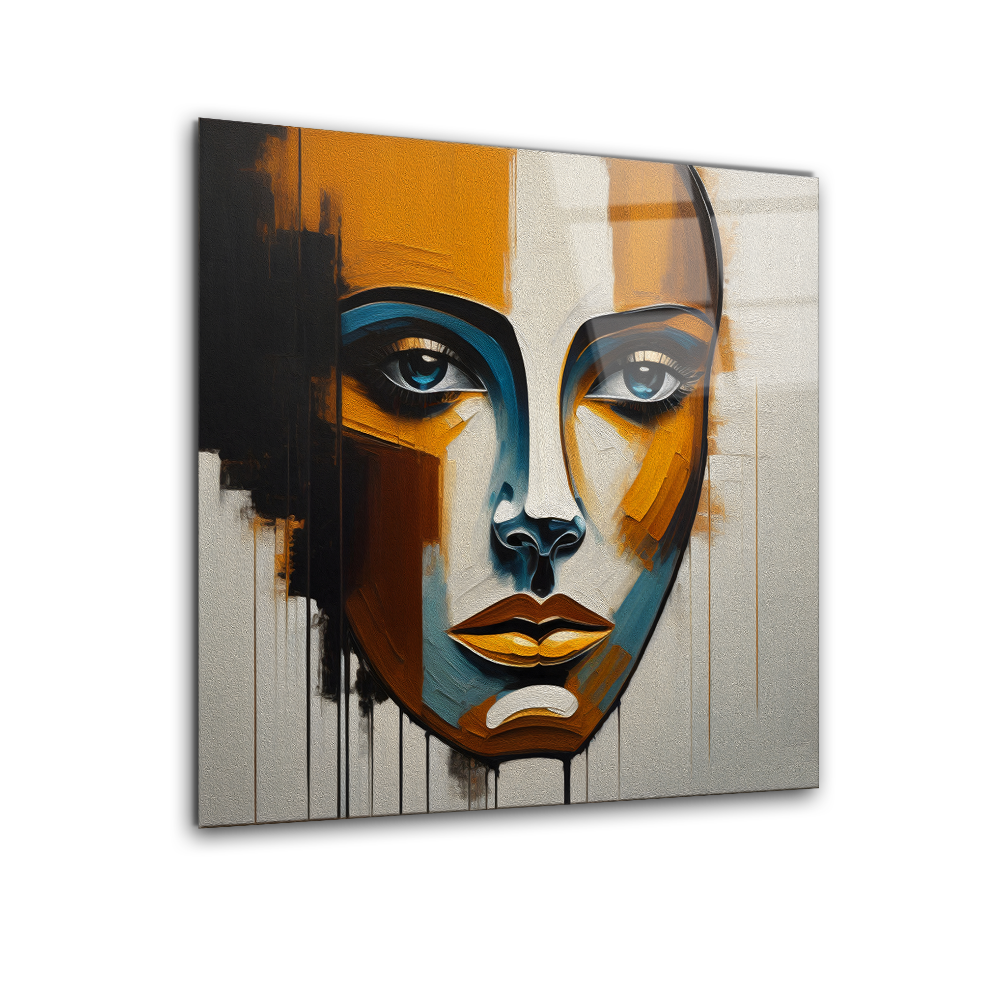 Vibrant Abstract Portrait | Premium HD Metal Wall Art