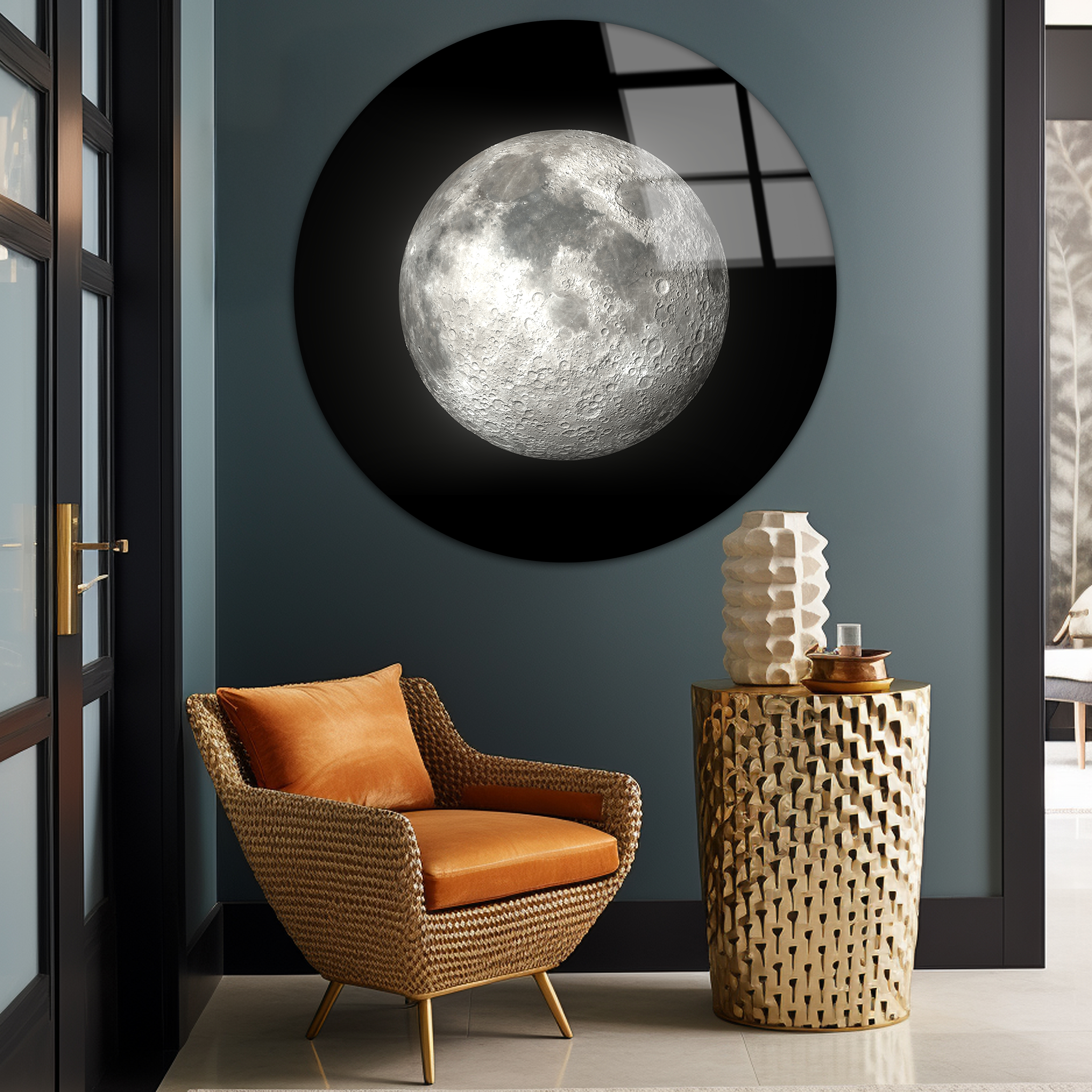 Glowing Moon | Premium HD Round Wall Art