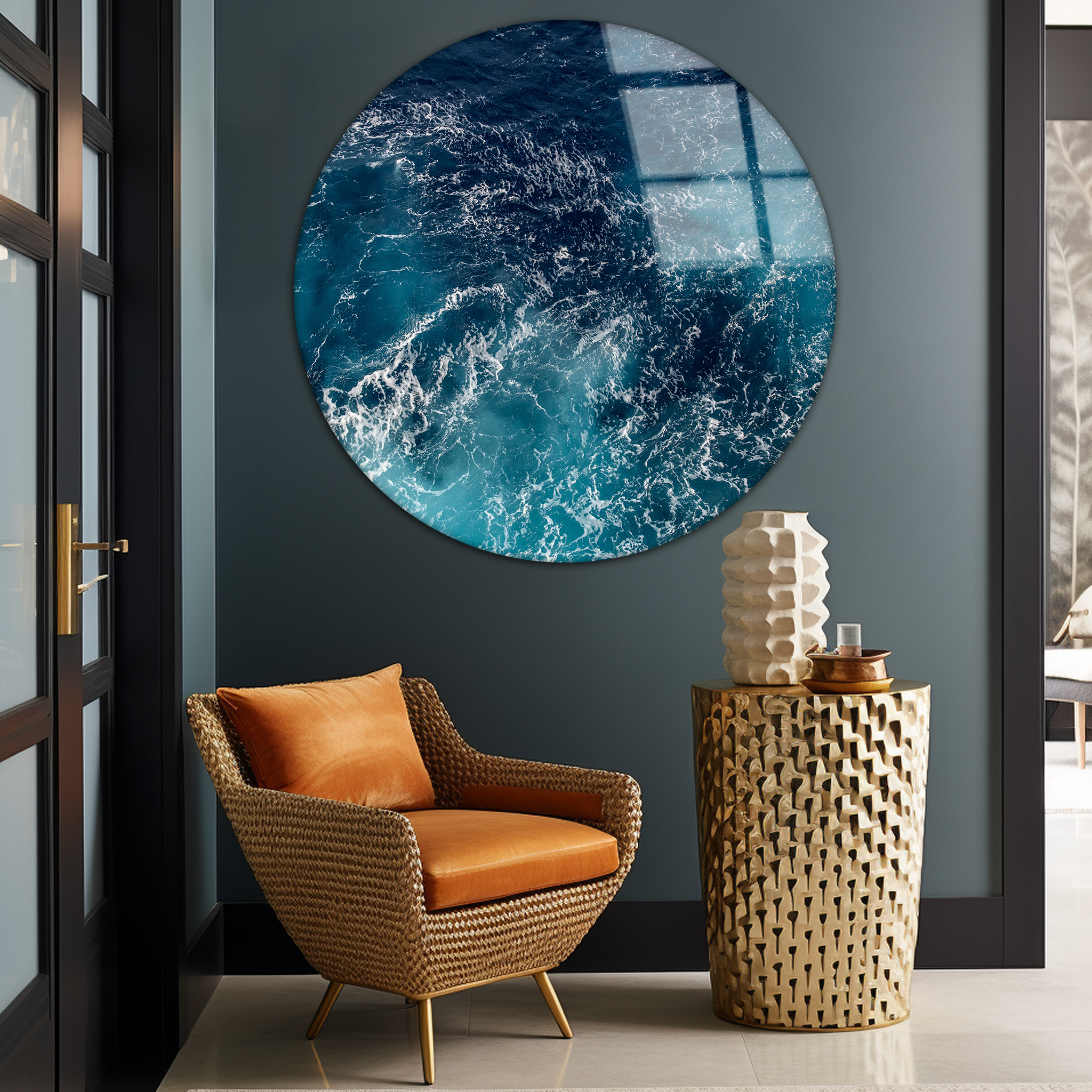 The Eternal Dance of Waves | Premium HD Round Wall Art