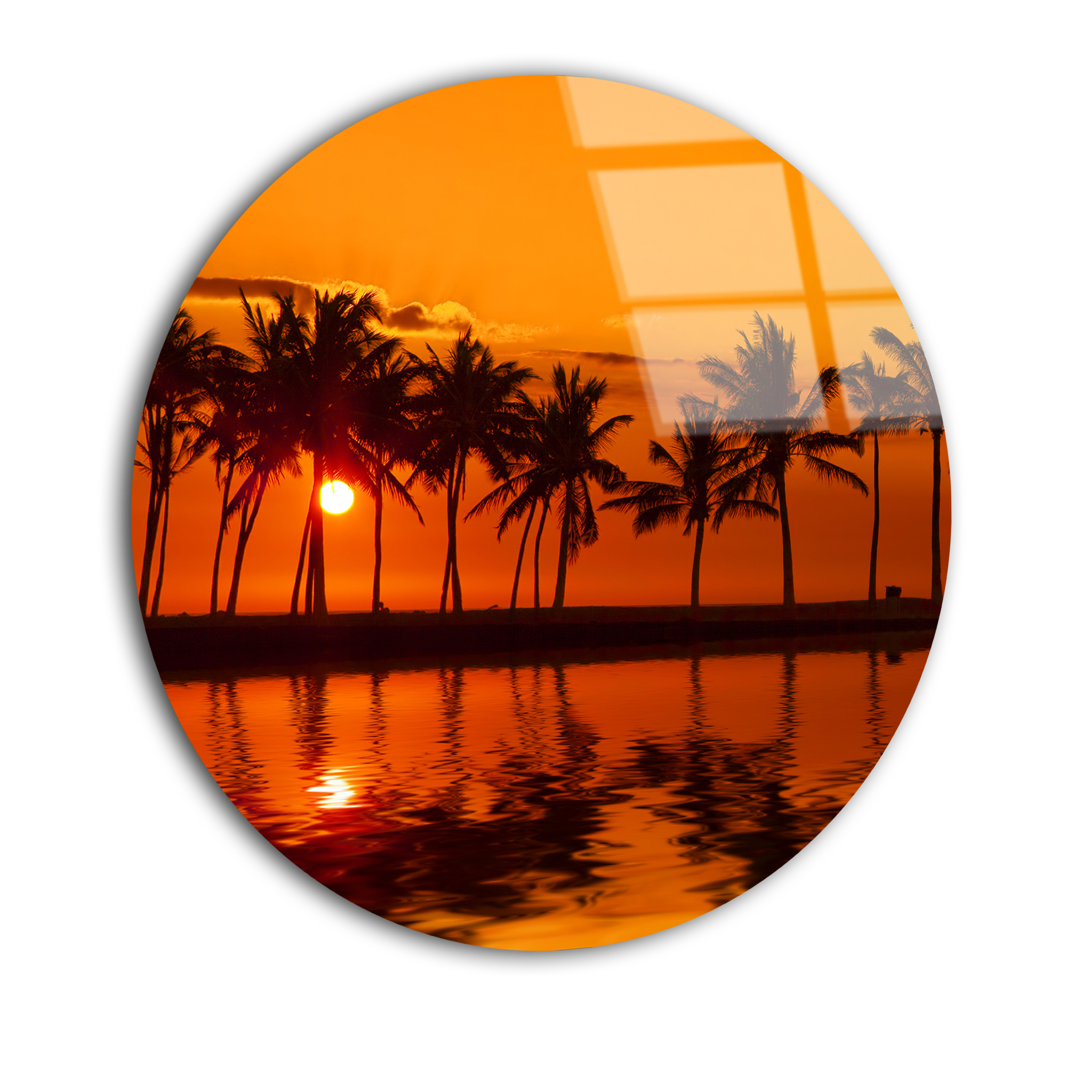Bay Sunset | Premium HD Round Wall Art