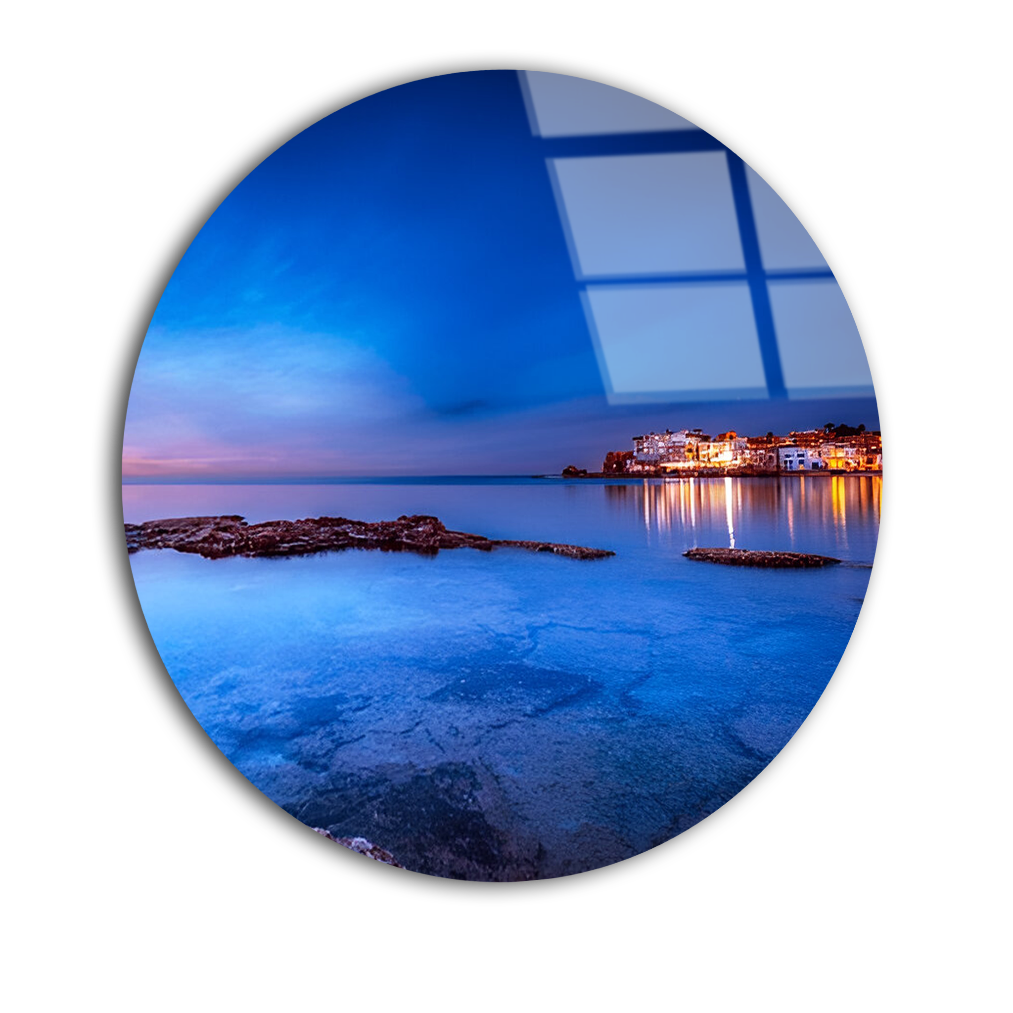 Batroun Coastal Sunset | Premium HD Round Wall Art