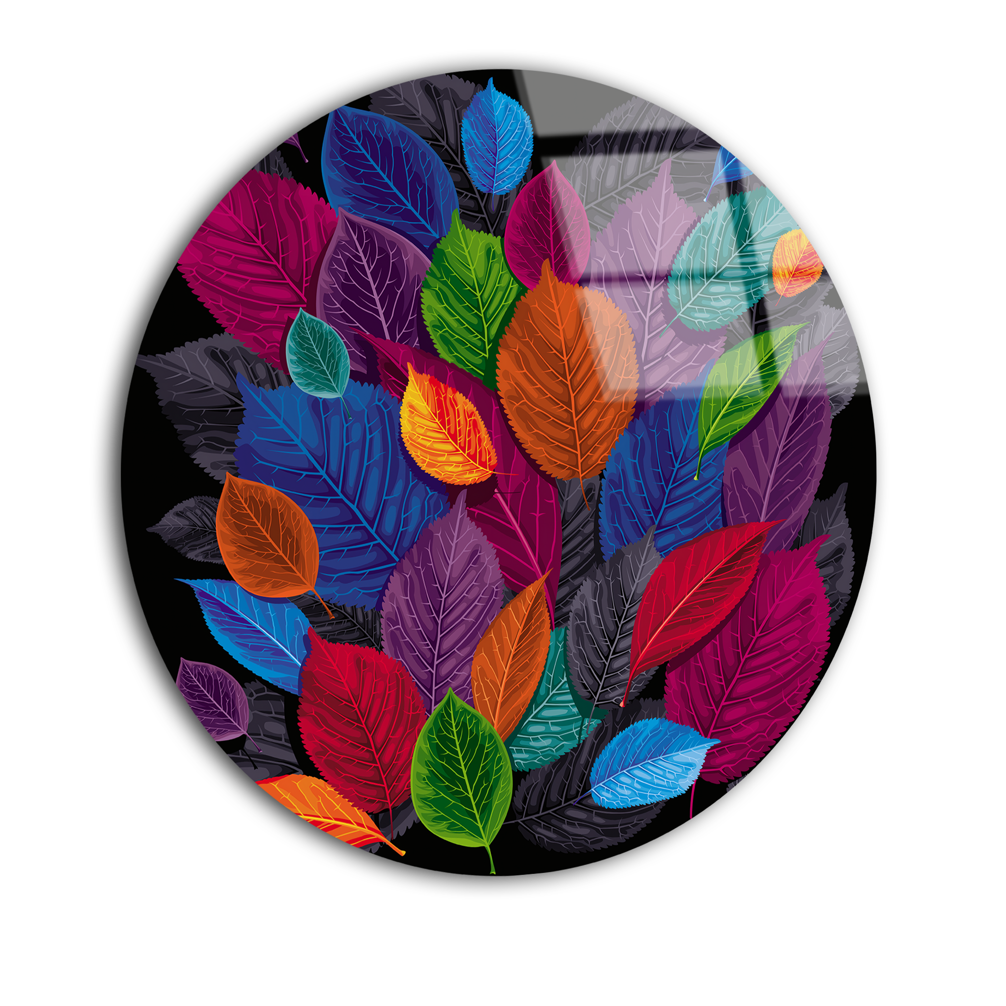 Autumn Leaves | Premium HD Round Wall Art