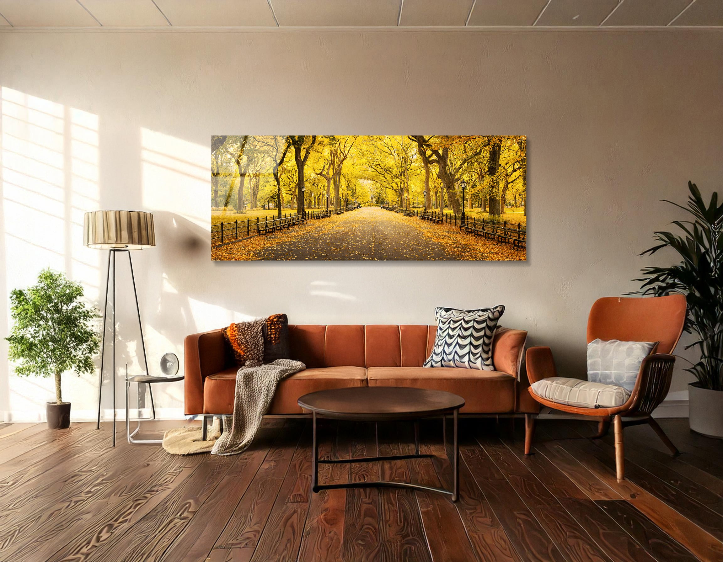 Central Park in Autumn | Premium HD Metal Wall Art - DezignArt