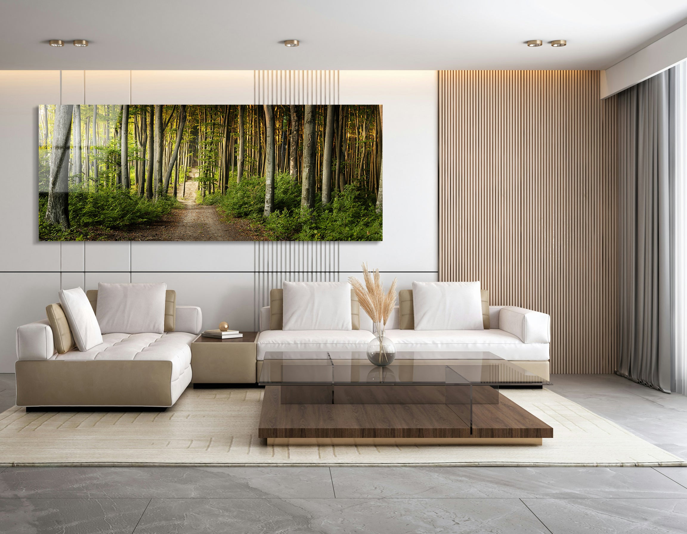 Autumn Forest Sunset | Premium HD Metal Wall Art