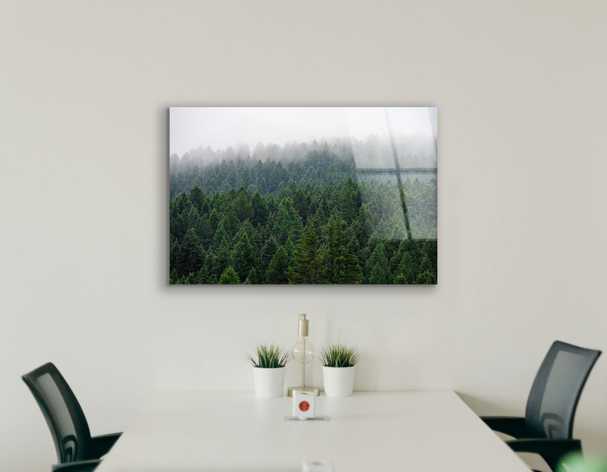 Foggy Morning Forest | Premium HD Metal Wall Art - DezignArt