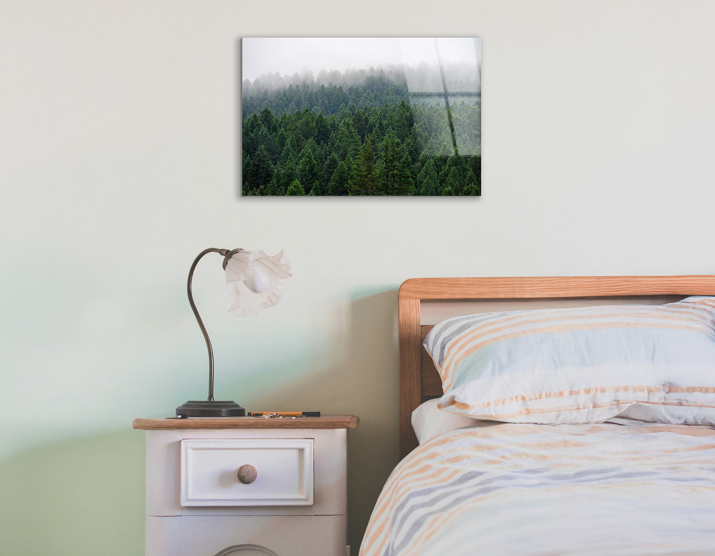 Foggy Morning Forest | Premium HD Metal Wall Art - DezignArt