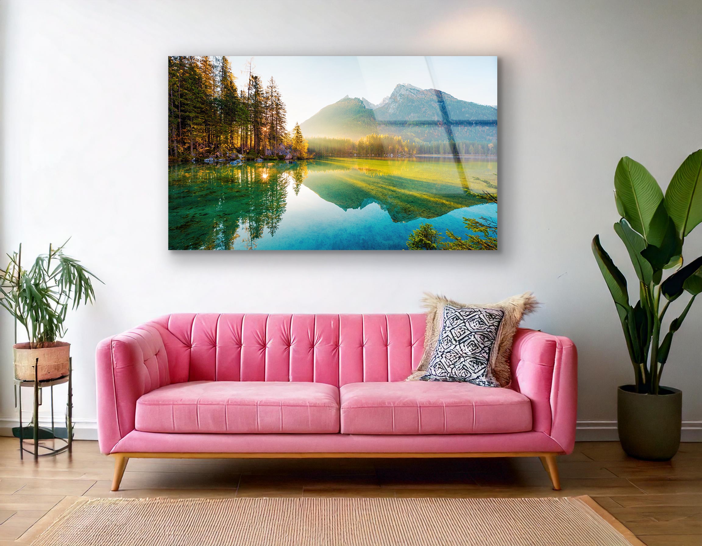 Autumn Sunrise at Hintersee Lake | Premium HD Metal Wall Art - DezignArt