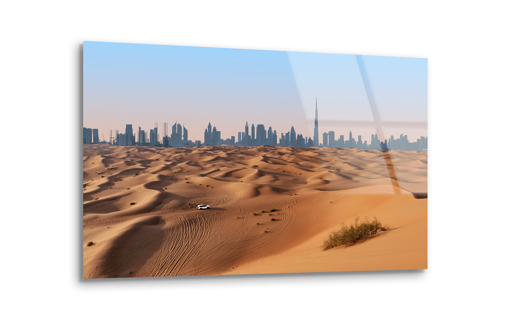 Dubai Skyline at Sunset | Premium HD Metal Wall Art - DezignArt