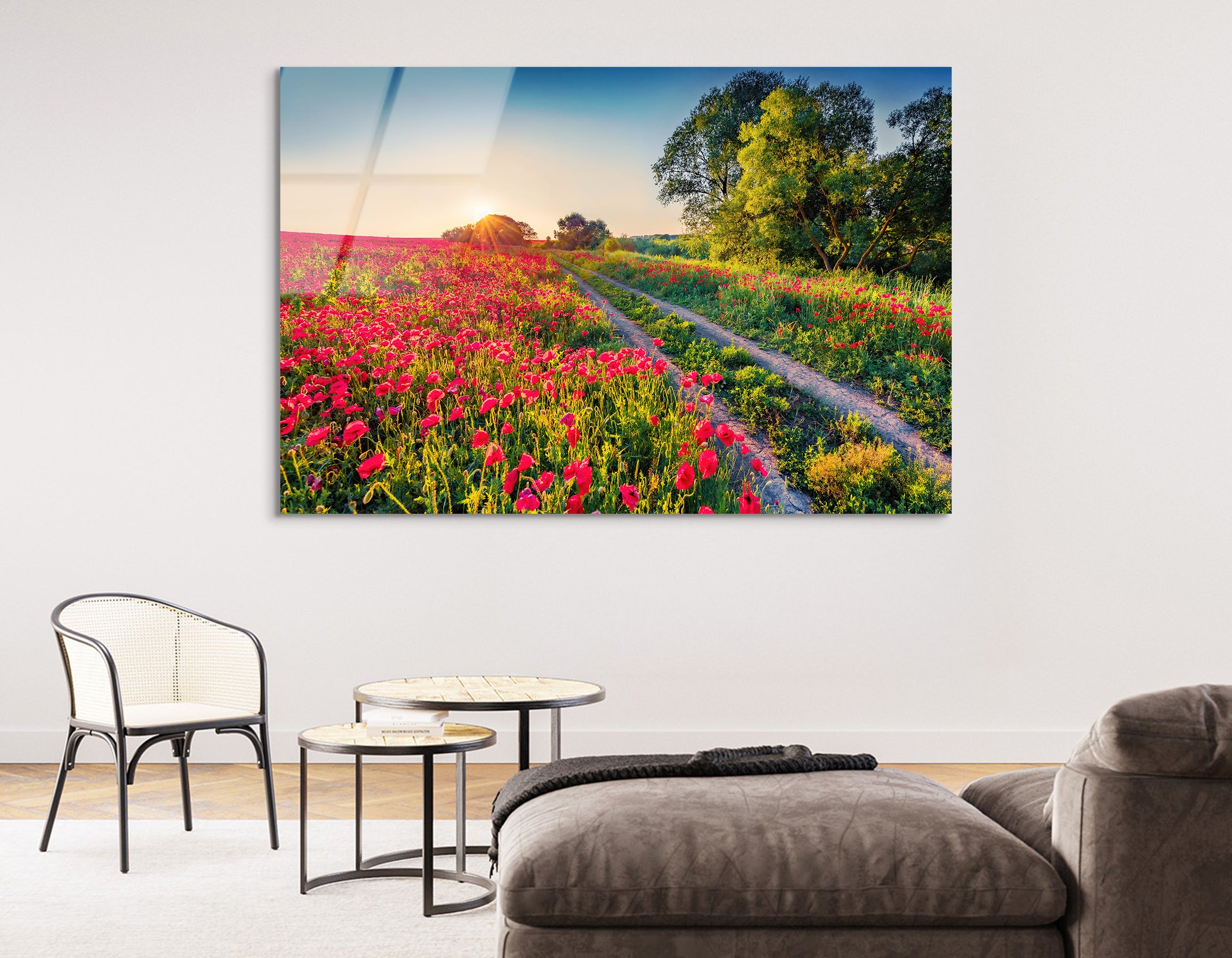 Blooming Poppy Field | Premium HD Metal Wall Art