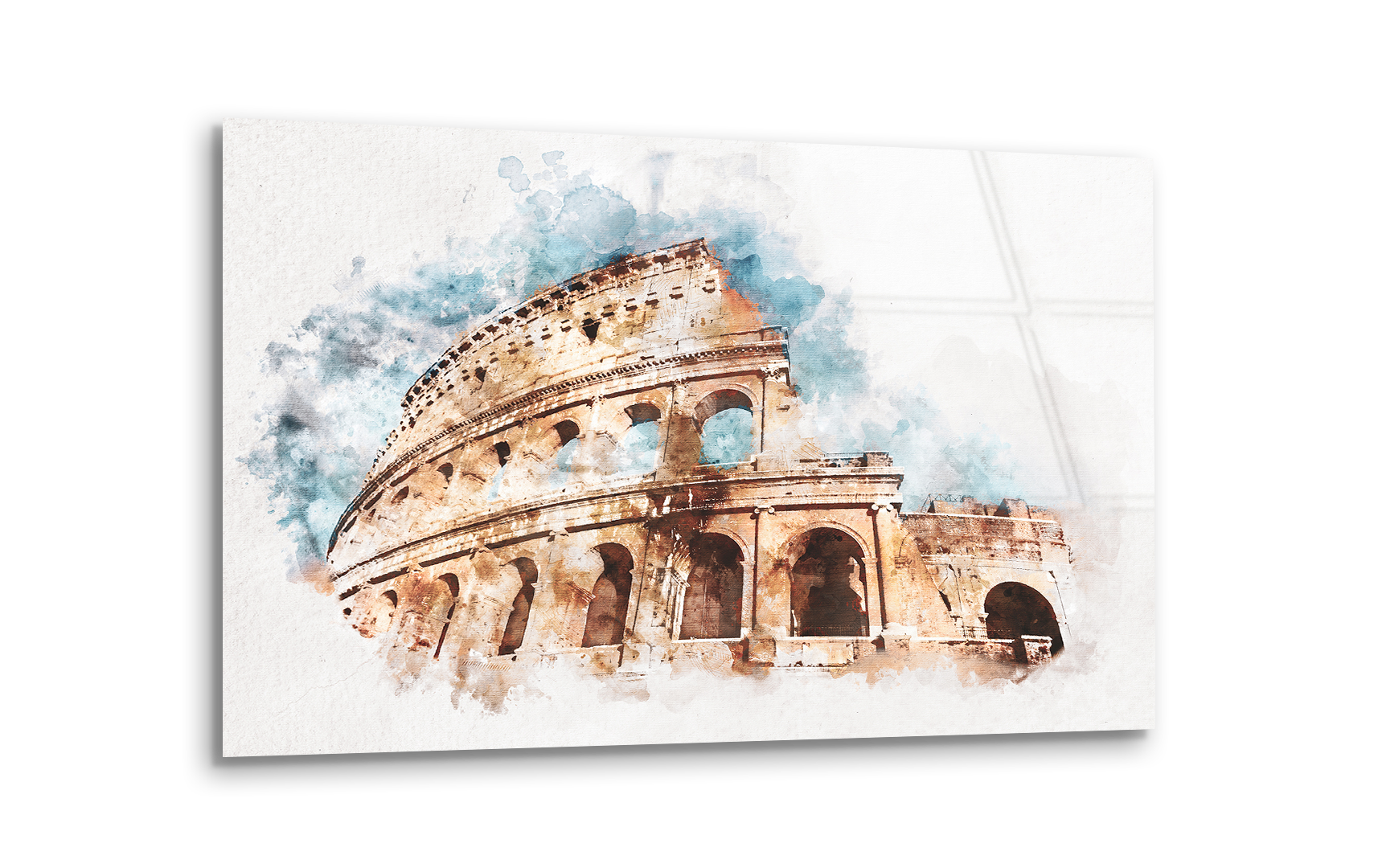 Colosseum in Rome Drawing | Premium HD Metal Wall Art - DezignArt