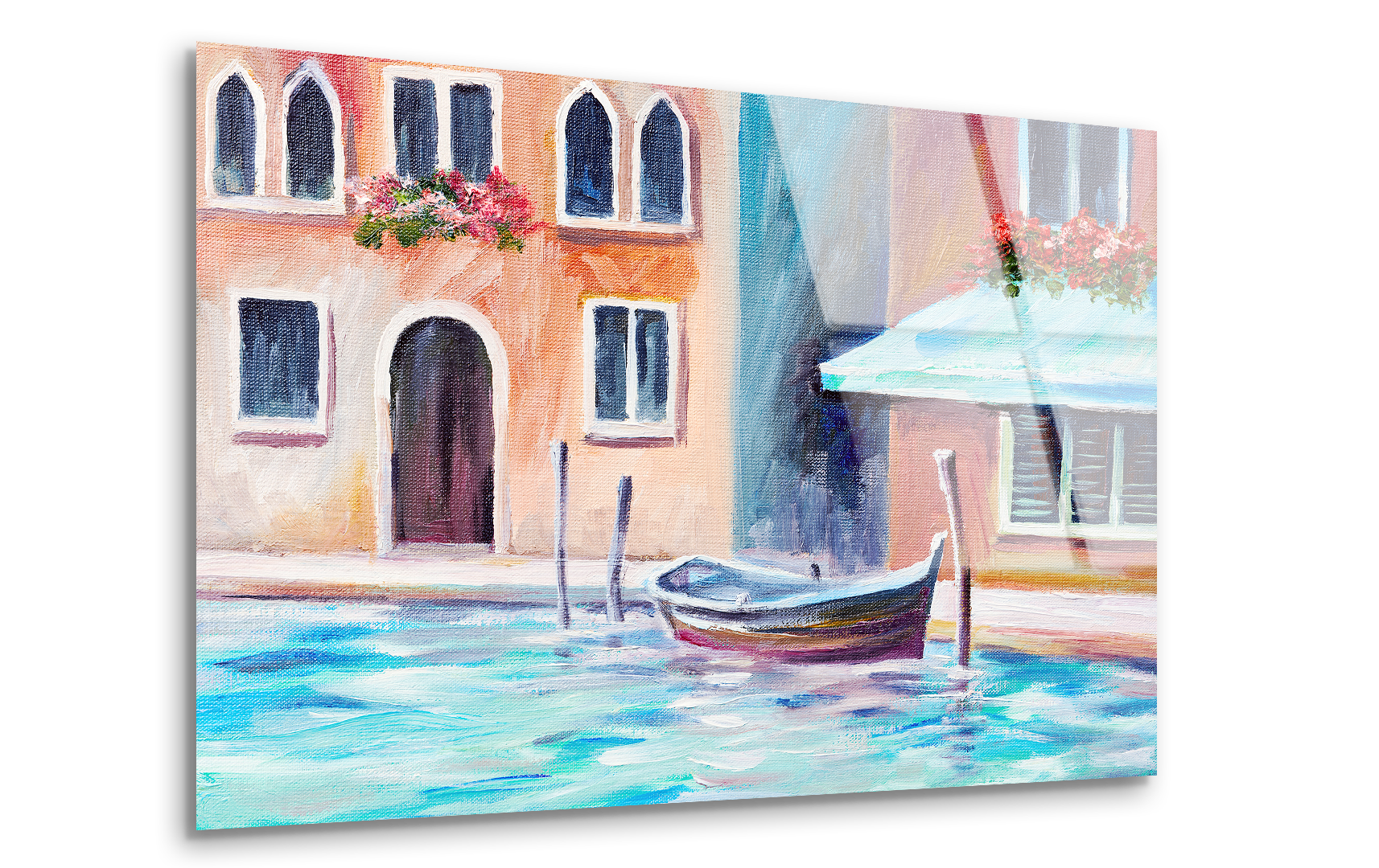 Gondola in Venice Drawing | Premium HD Metal Wall Art - DezignArt