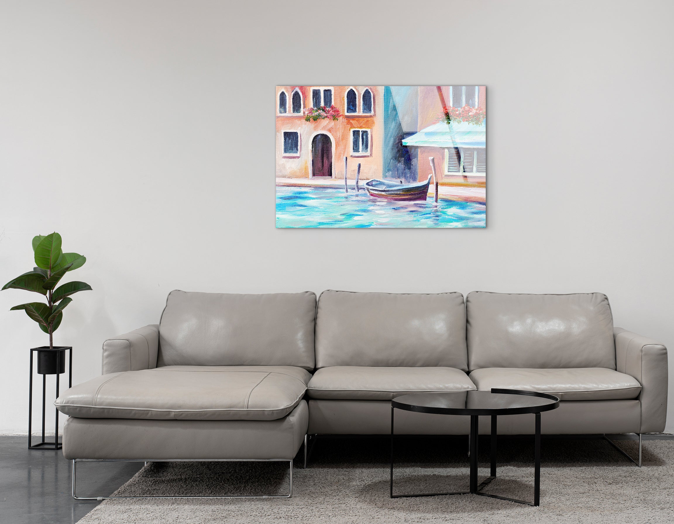 Gondola in Venice Drawing | Premium HD Metal Wall Art - DezignArt