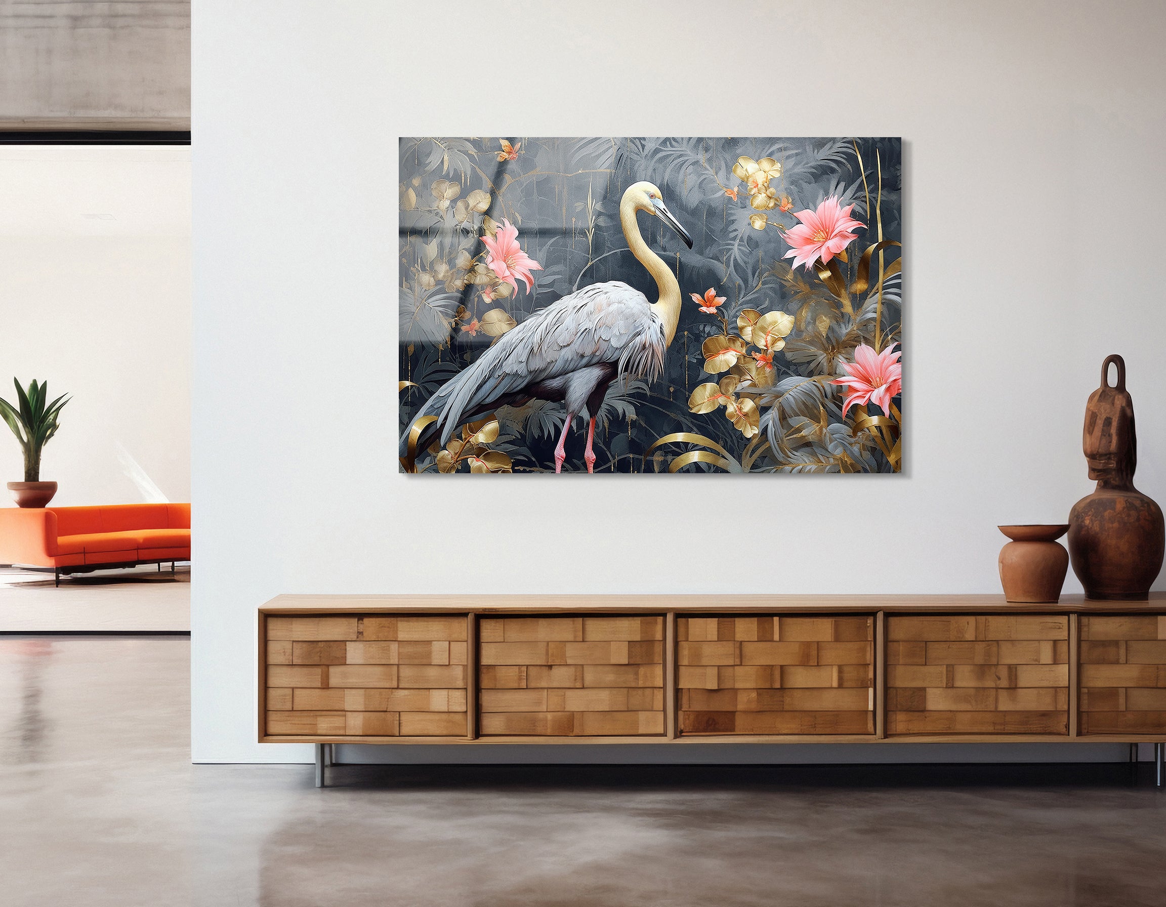 Abstract Artistic Background Flowers & Branches | Premium HD Metal Wall Art - DezignArt