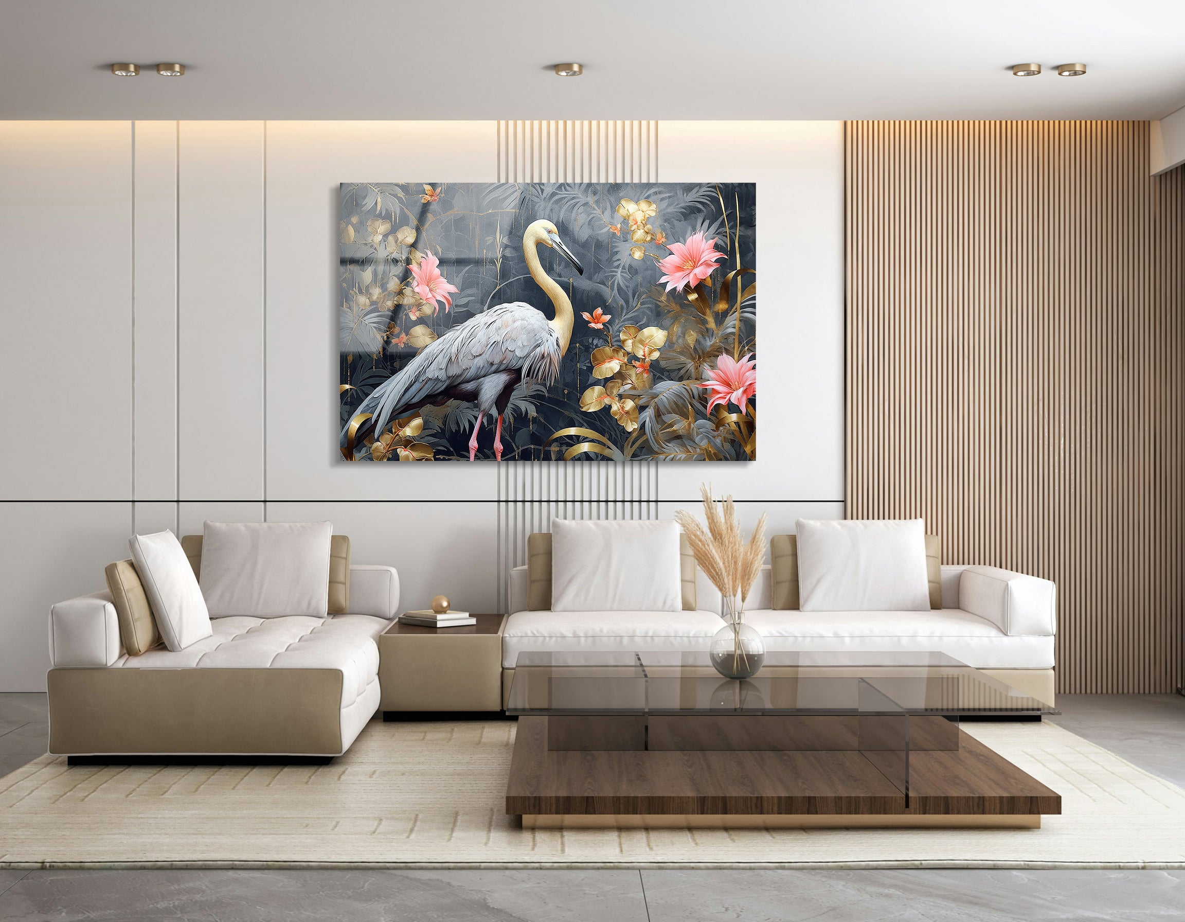 Abstract Artistic Background Flowers & Branches | Premium HD Metal Wall Art - DezignArt