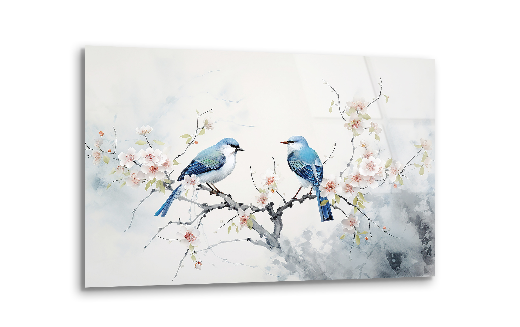 Vintage Bloom & Birds Elegance | Premium HD Metal Wall Art - DezignArt