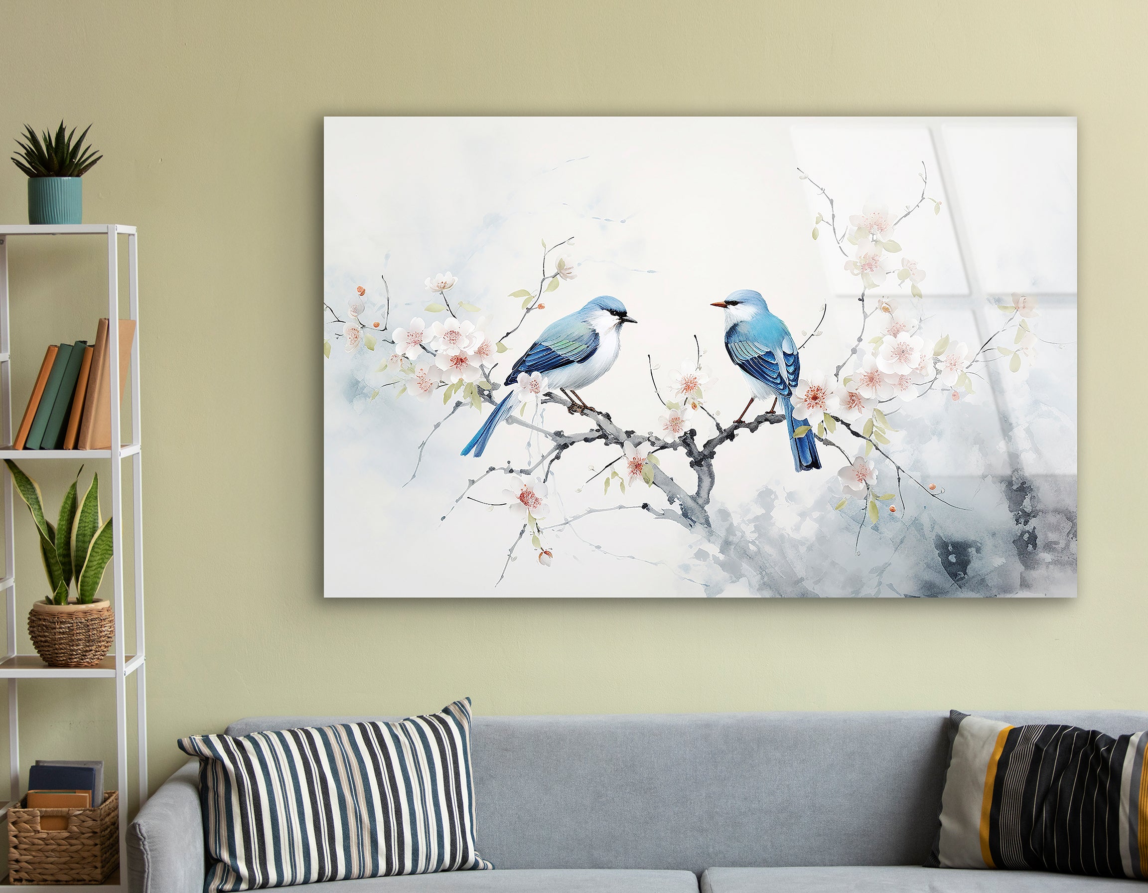Vintage Bloom & Birds Elegance | Premium HD Metal Wall Art - DezignArt