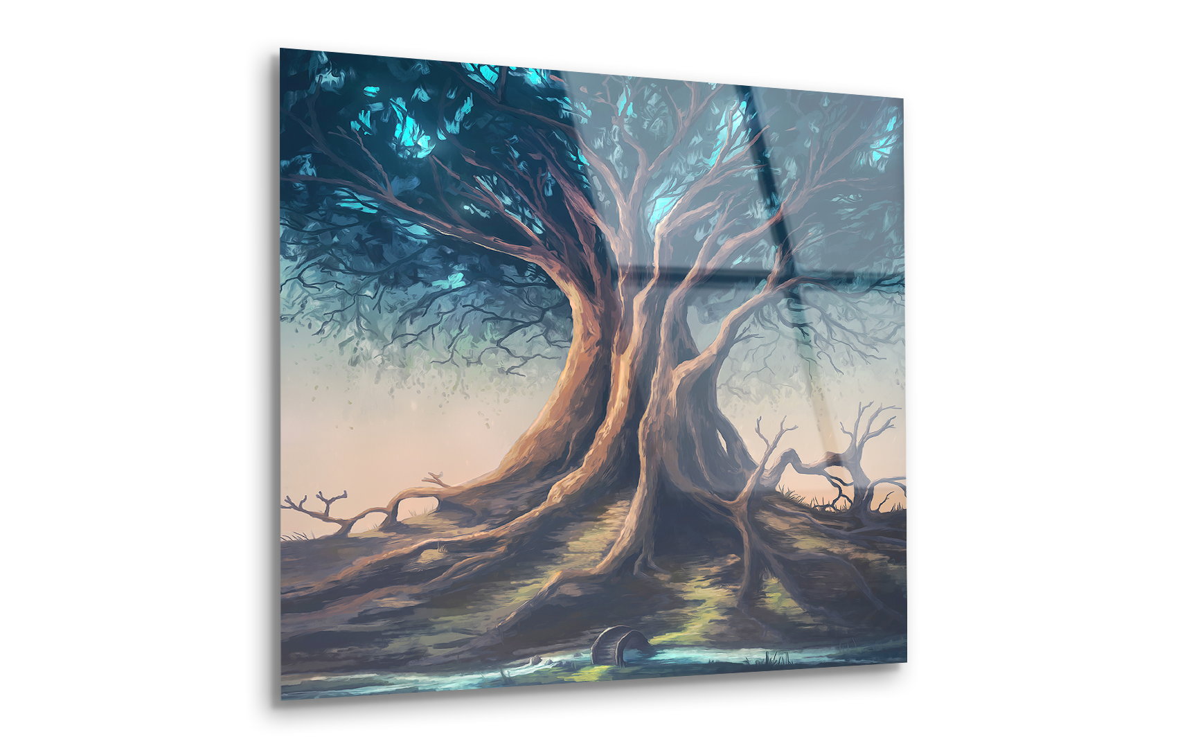 Majestic Tree Drawing | Premium HD Metal Wall Art