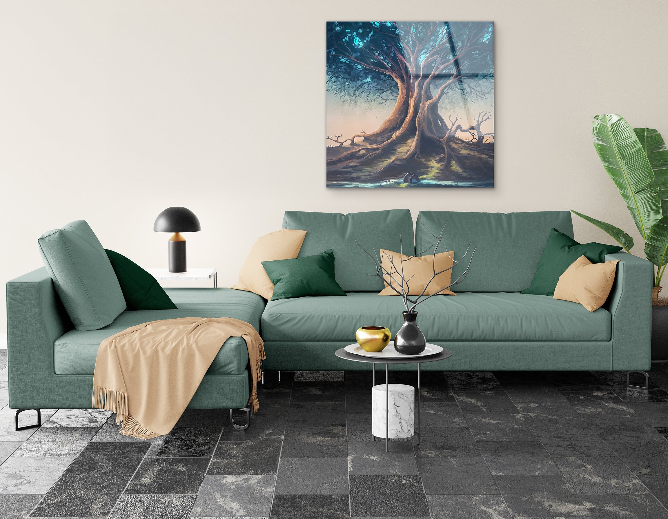 Majestic Tree Drawing | Premium HD Metal Wall Art