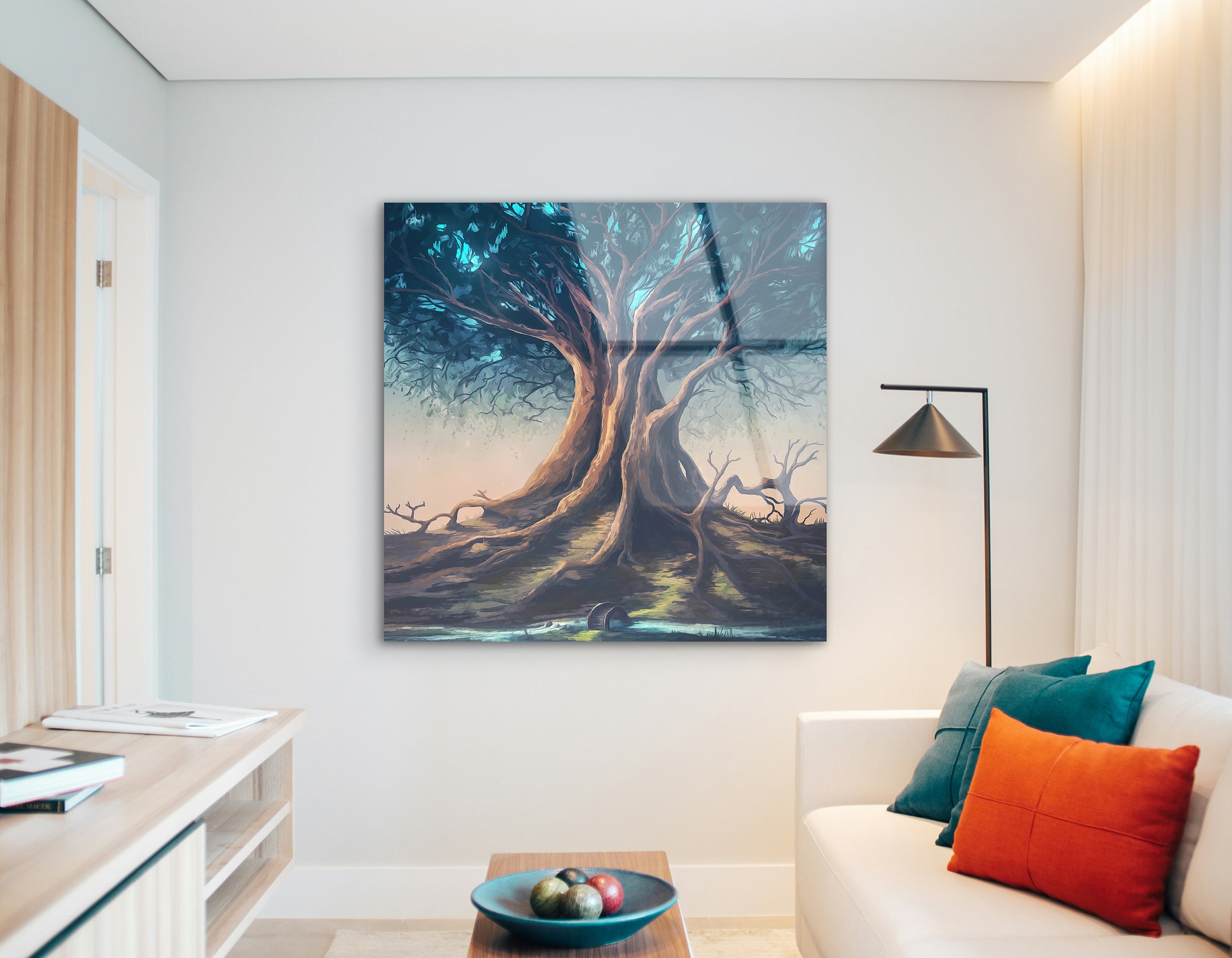 Majestic Tree Drawing | Premium HD Metal Wall Art