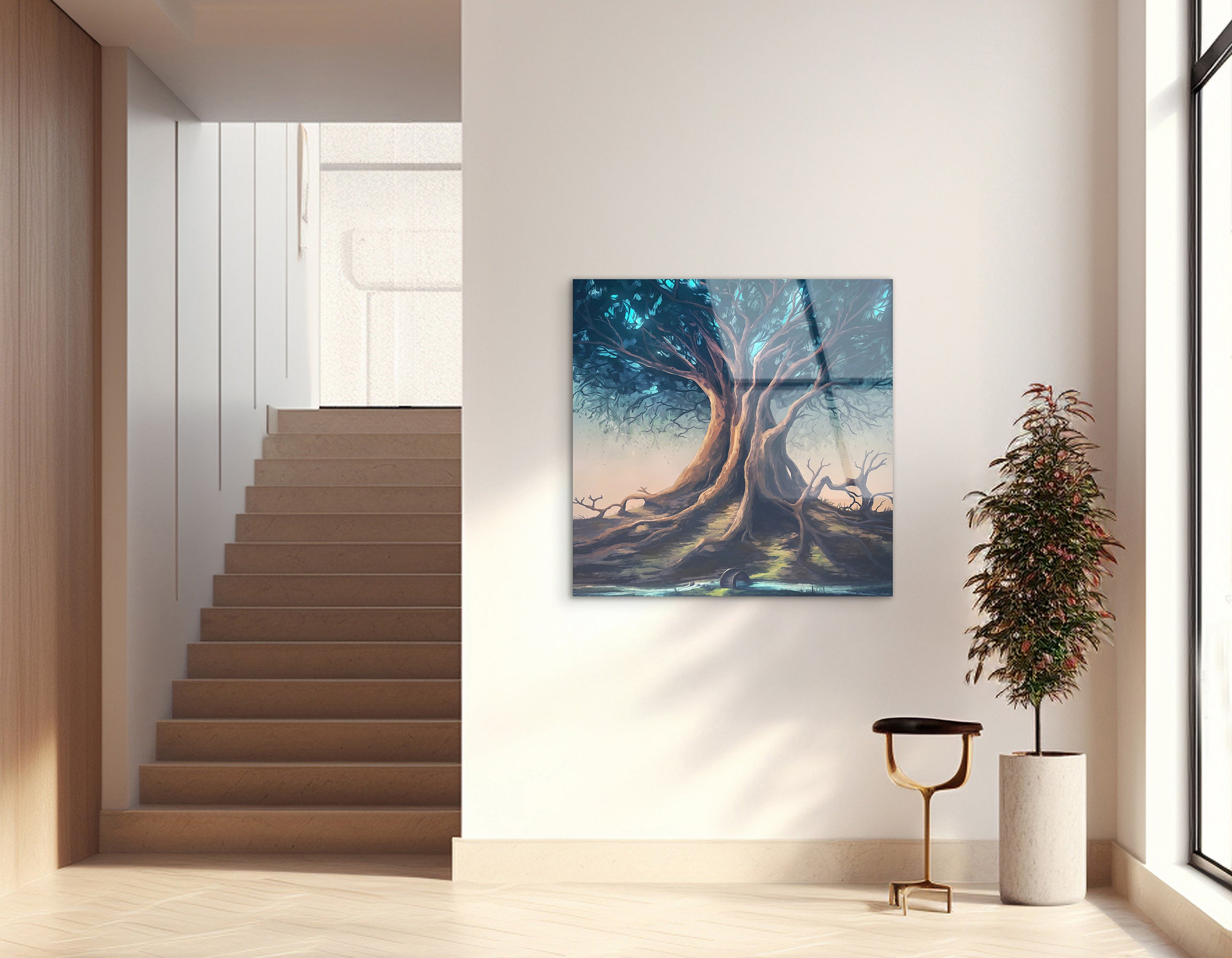 Majestic Tree Drawing | Premium HD Metal Wall Art