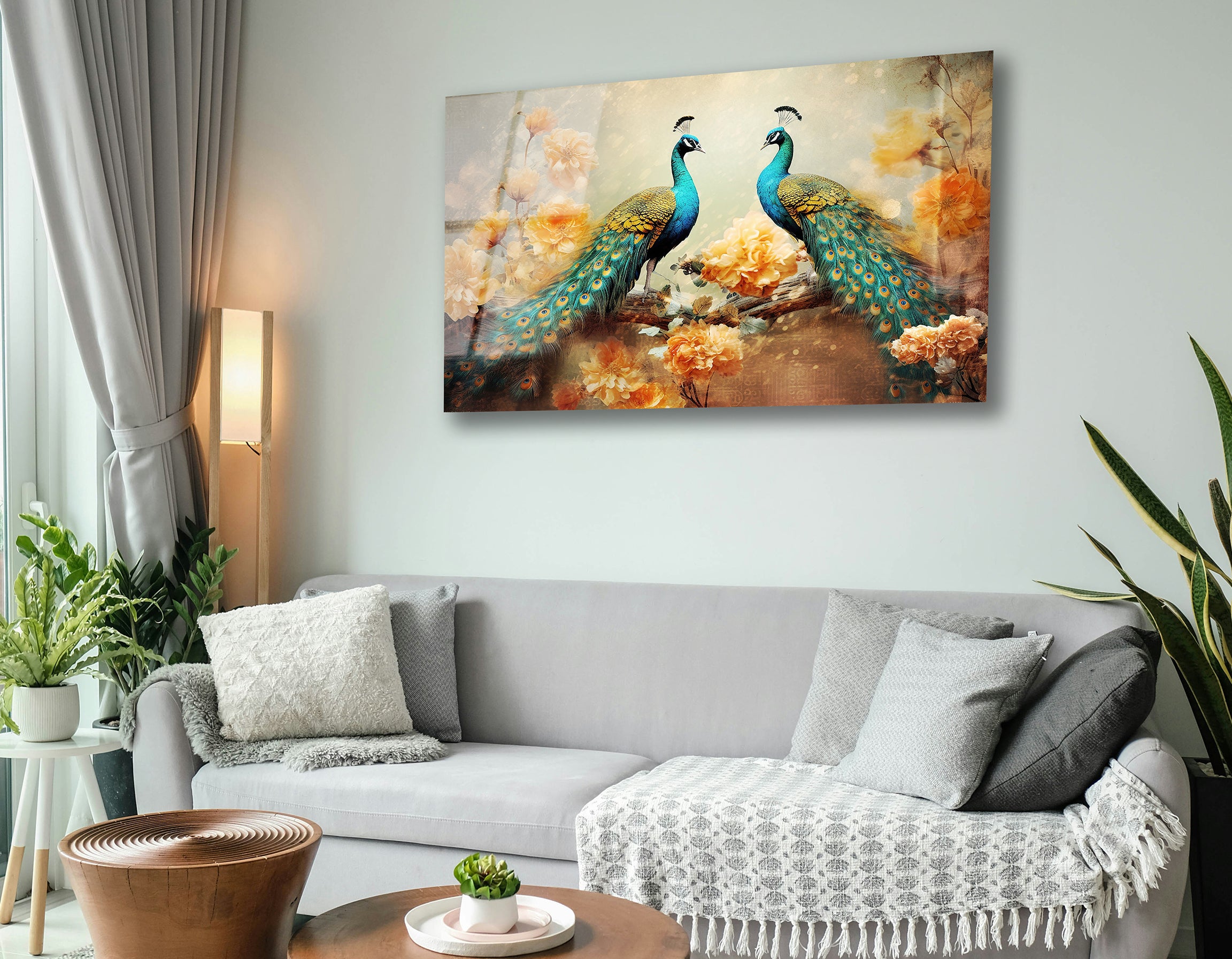 Elegant Peacocks in Nature | Premium HD Metal Wall Art - DezignArt